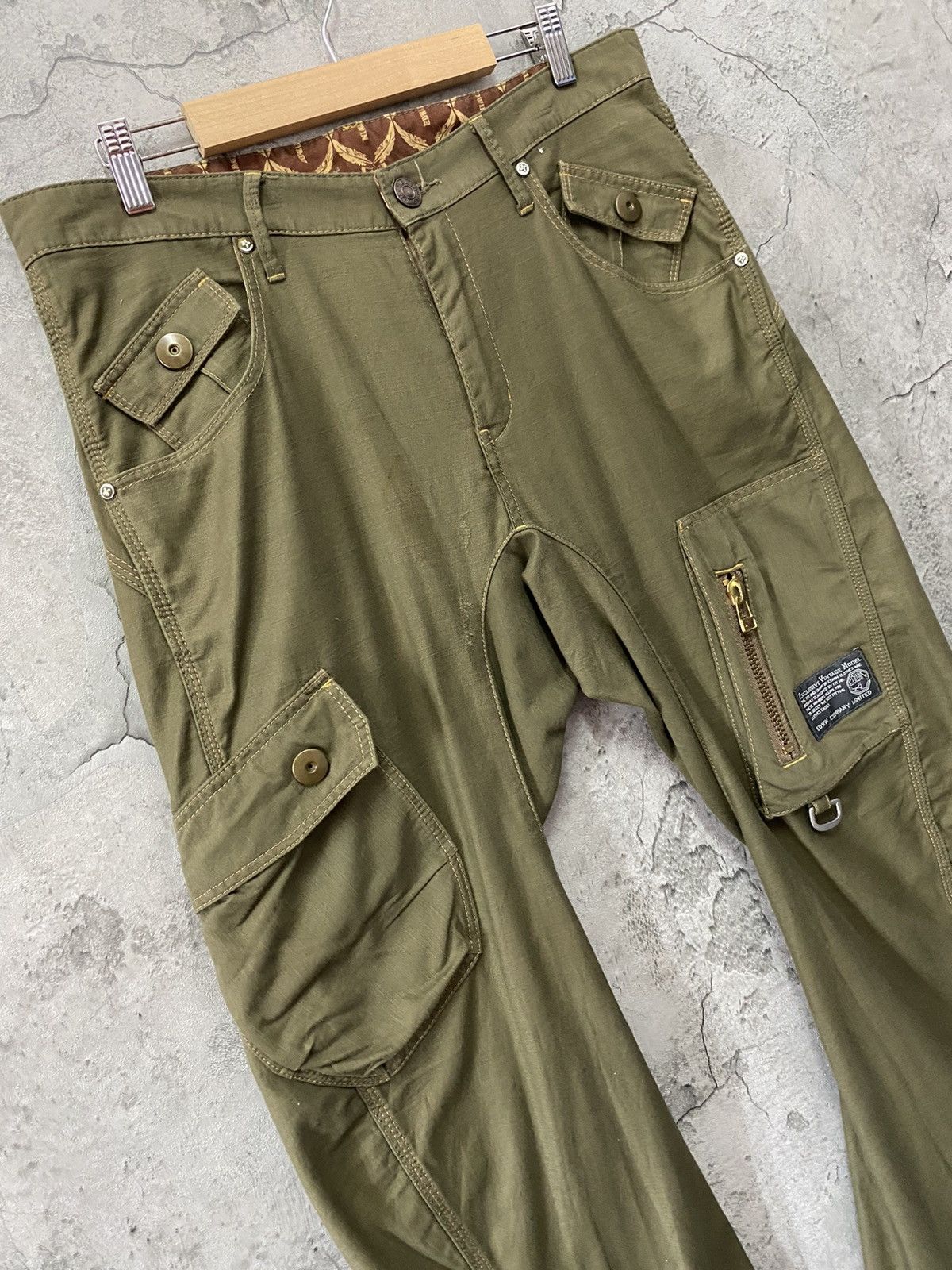 Edwin × Japanese Brand Vintage Edwin Japan Cargo Parachute Twisted Seam Baggy Pants Size US 34 / EU 50 - 6 Thumbnail
