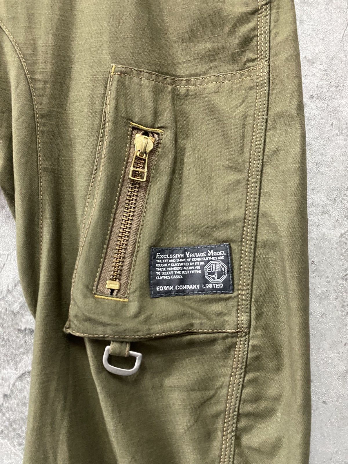 Edwin × Japanese Brand Vintage Edwin Japan Cargo Parachute Twisted Seam Baggy Pants Size US 34 / EU 50 - 7 Thumbnail