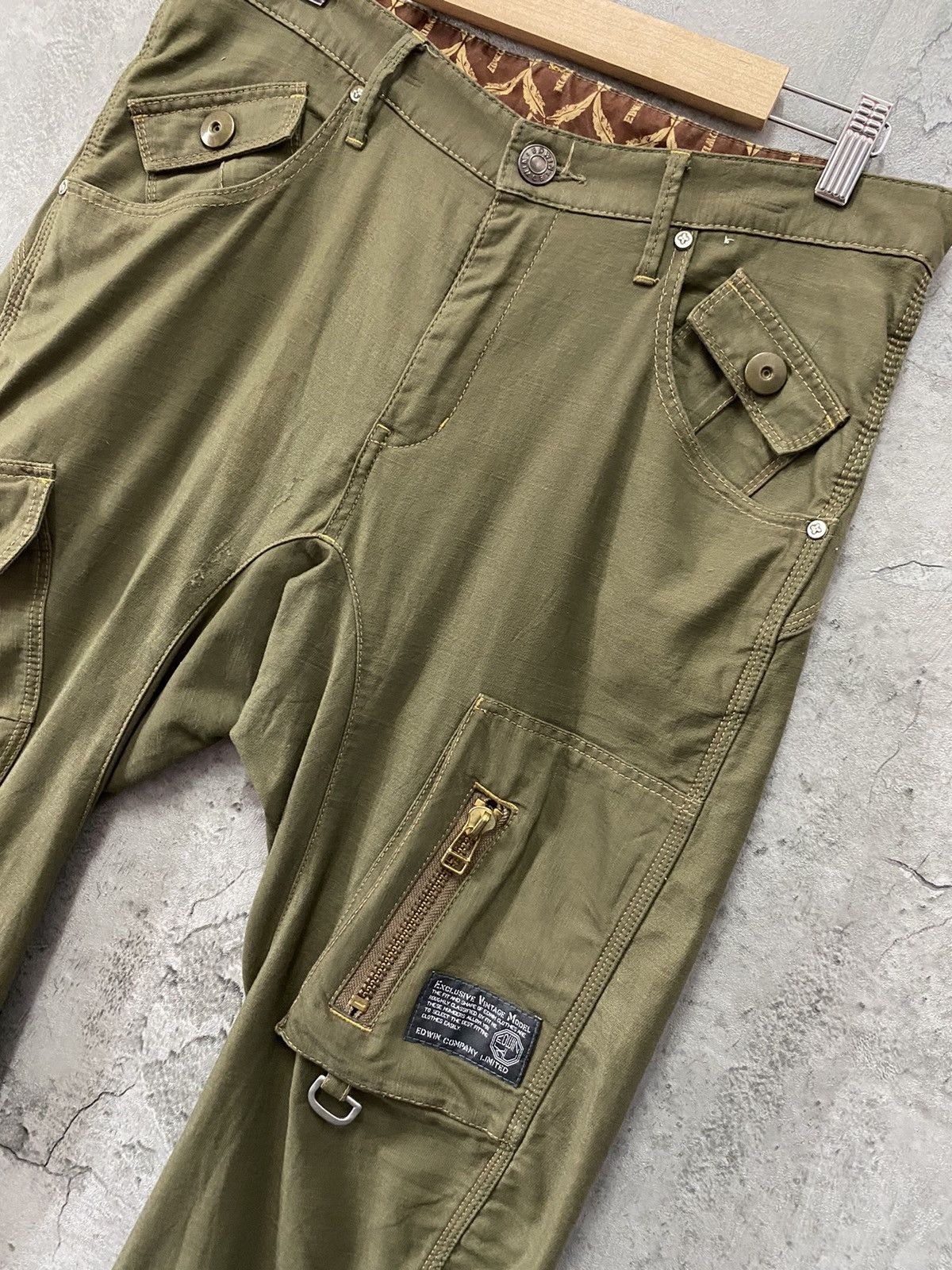 Edwin × Japanese Brand Vintage Edwin Japan Cargo Parachute Twisted Seam Baggy Pants Size US 34 / EU 50 - 5 Thumbnail