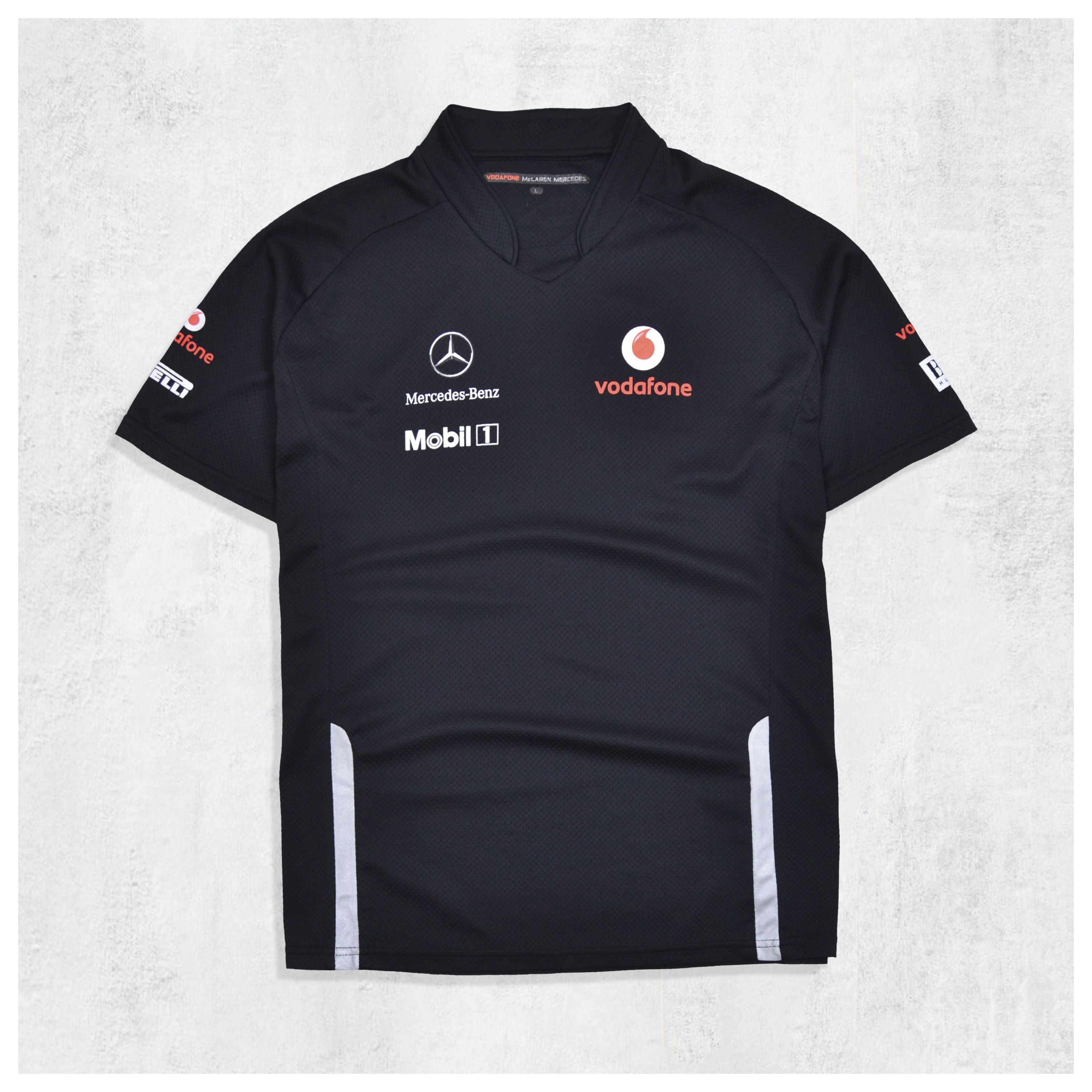 Casquette Vintage Mercedes Benz McLaren Vodafone – Homme, Noir, 5 Panneaux, Taille Unique