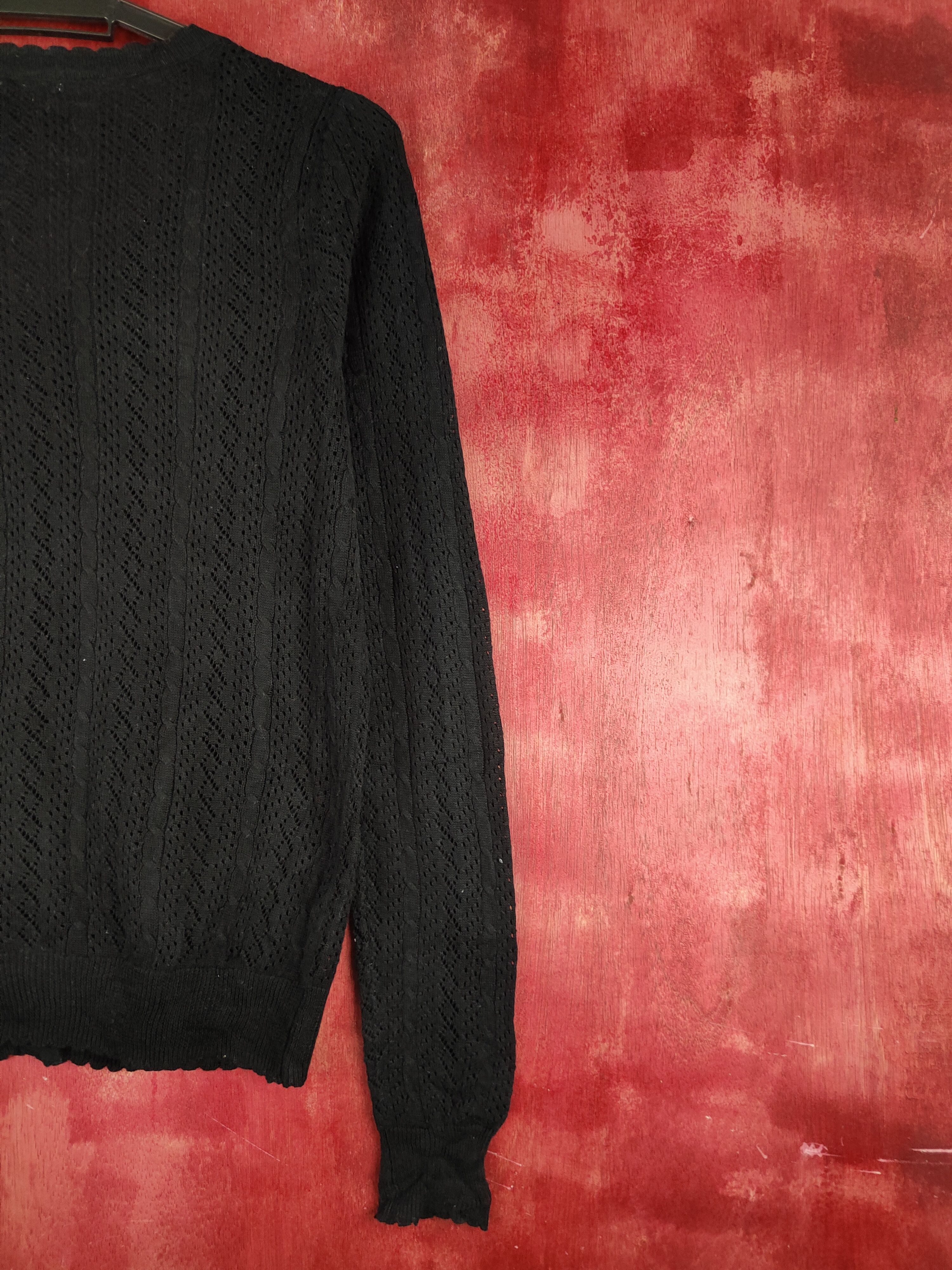 Vintage C.O.L.Z.A Black Crochet Meshnet Cardigan knitwear #S903 Size M / US 6-8 / IT 42-44 - 9 Thumbnail