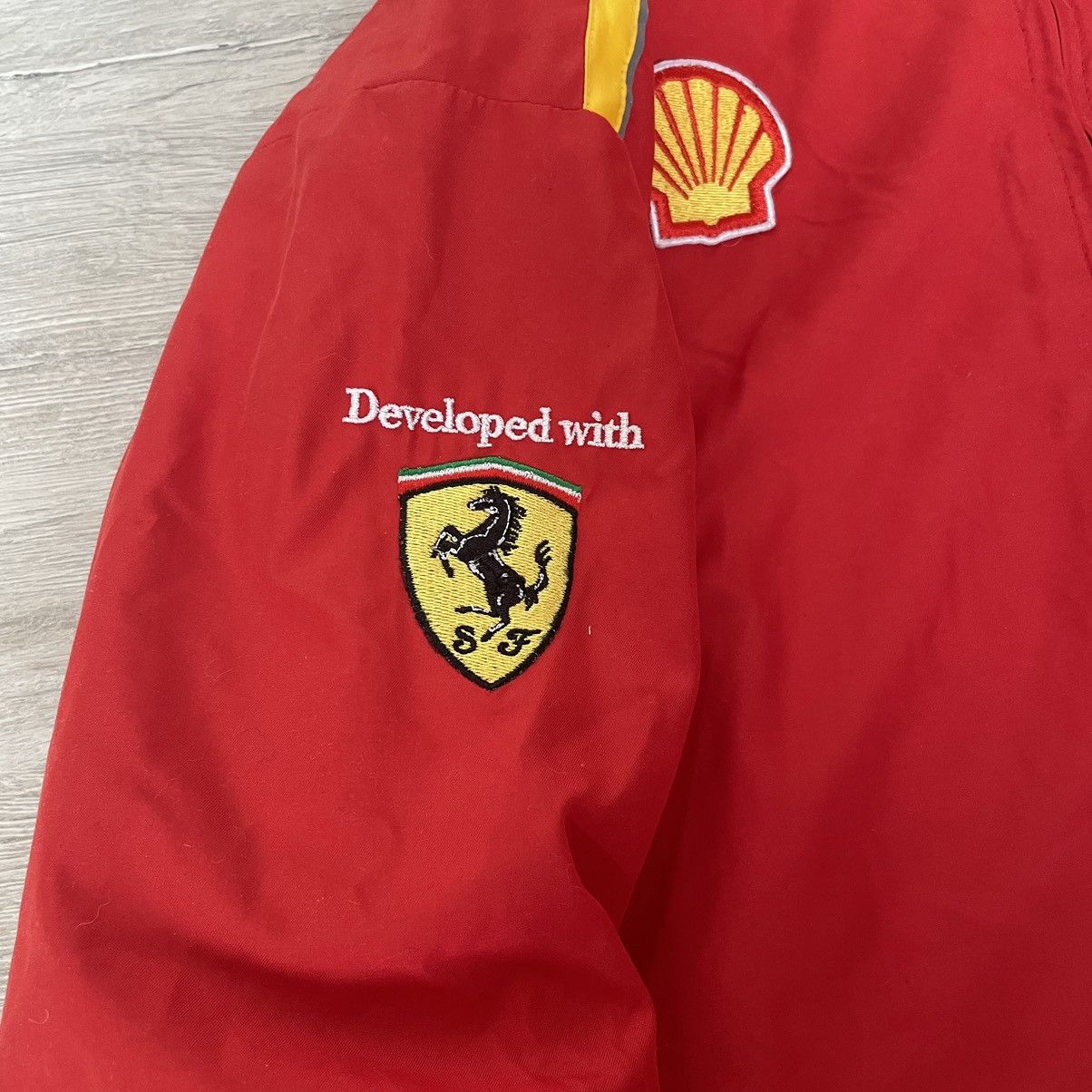 Ferrari × Vintage Ferrari Shell Windbreaker Insulated Vintage Racing Jacket Size US L / EU 52-54 / 3 - 3 Thumbnail