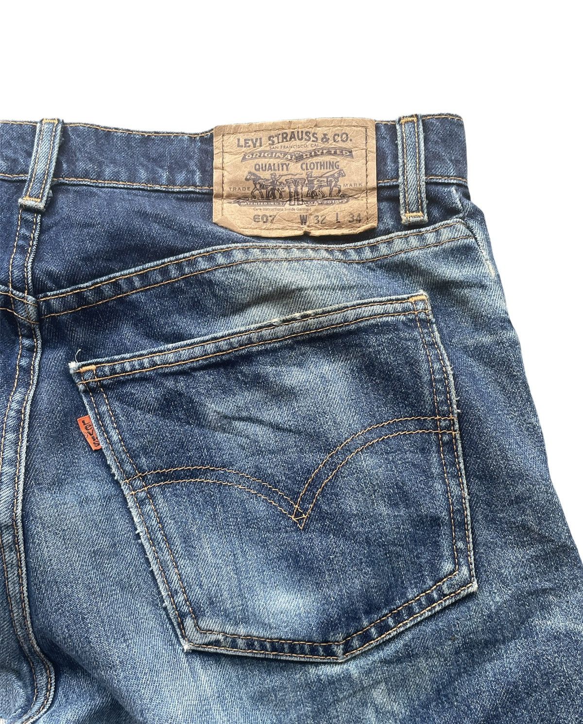 If Six Was Nine Levi’s 607 Orange Tag Vintage 1999 Denim Size US 33 - 15 Thumbnail