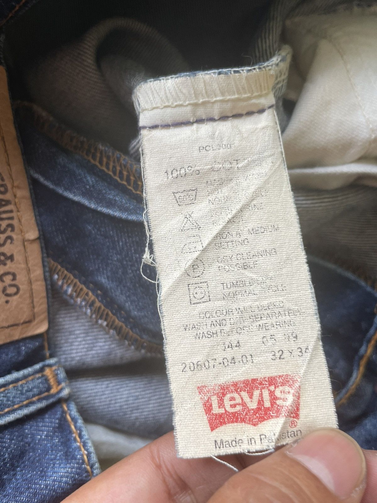 If Six Was Nine Levi’s 607 Orange Tag Vintage 1999 Denim Size US 33 - 18 Thumbnail