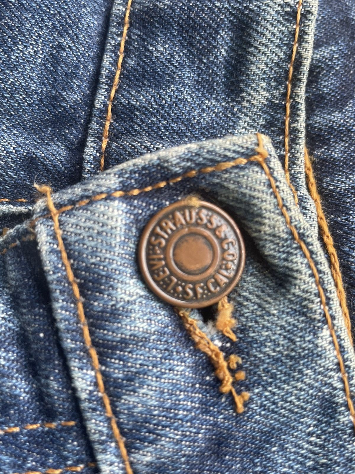 If Six Was Nine Levi’s 607 Orange Tag Vintage 1999 Denim Size US 33 - 20 Thumbnail
