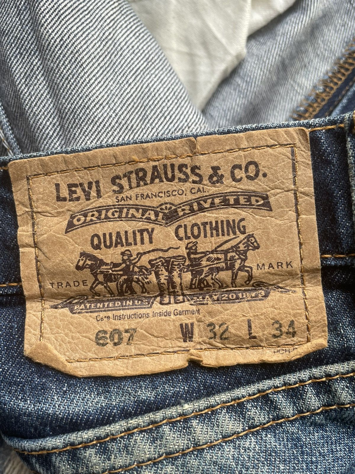 If Six Was Nine Levi’s 607 Orange Tag Vintage 1999 Denim Size US 33 - 16 Thumbnail