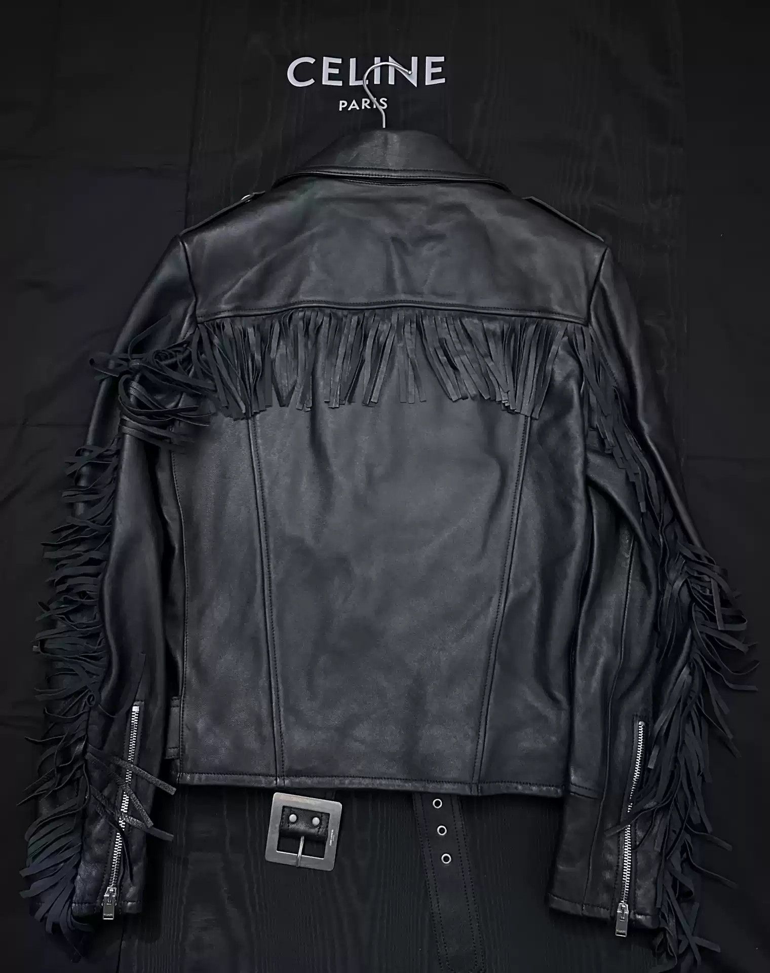 Saint Laurent Paris Saint Laurent 16Aw Archive Tassels Leather Jacket Size 46 Size US S / EU 44-46 / 1 - 2 Thumbnail