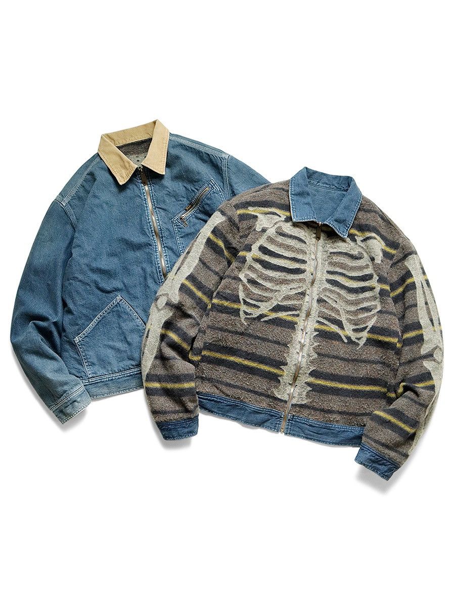Kapital Kaoital 11.5oz Denim Bone Lining Reversible Work Zip u Size US L / EU 52-54 / 3 - 1 Thumbnail