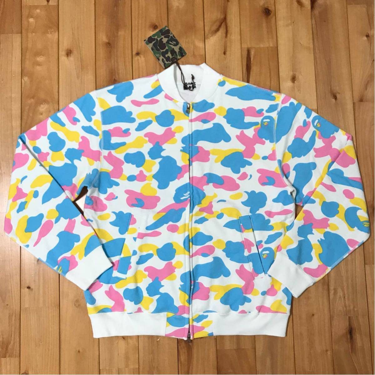 Bape BAPE cotton candy camo sweat bomber jacket Size US S / EU 44-46 / 1 - 1 Thumbnail