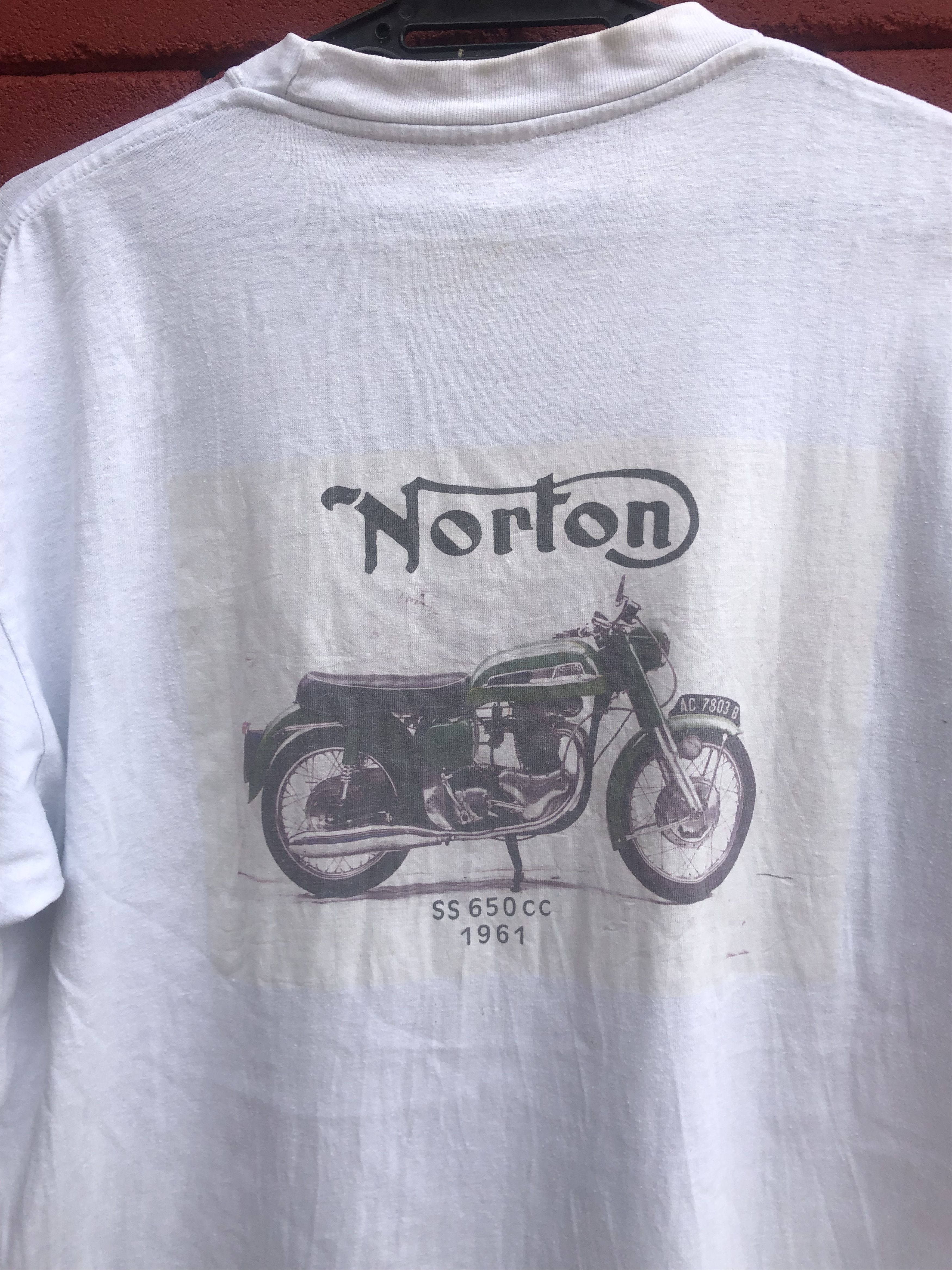 Vintage Vintage Norton Custom Motorcycle Designer Fashion Style Size US L / EU 52-54 / 3 - 3 Thumbnail