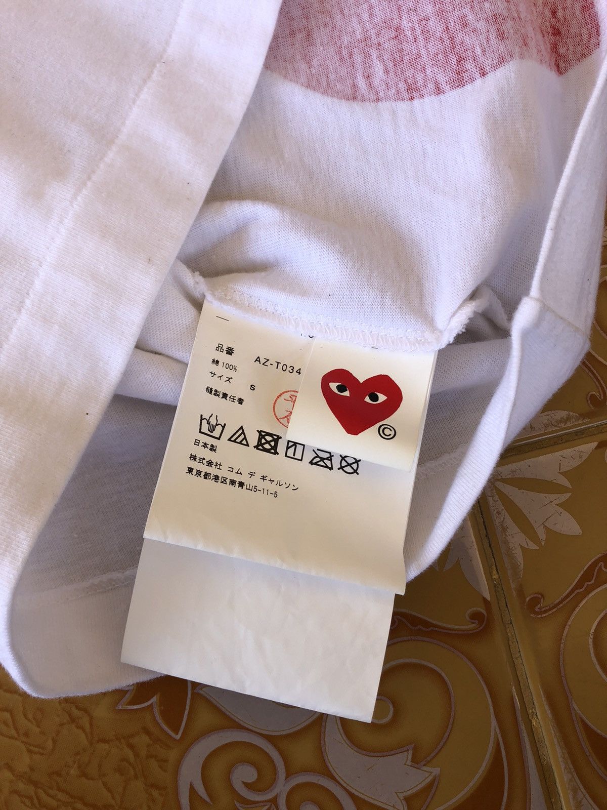 Comme des Garcons × Comme des Garcons PLAY Comme des garçons play Short sleeve Heart logo print T-shirt Size US S / EU 44-46 / 1 - 5 Thumbnail