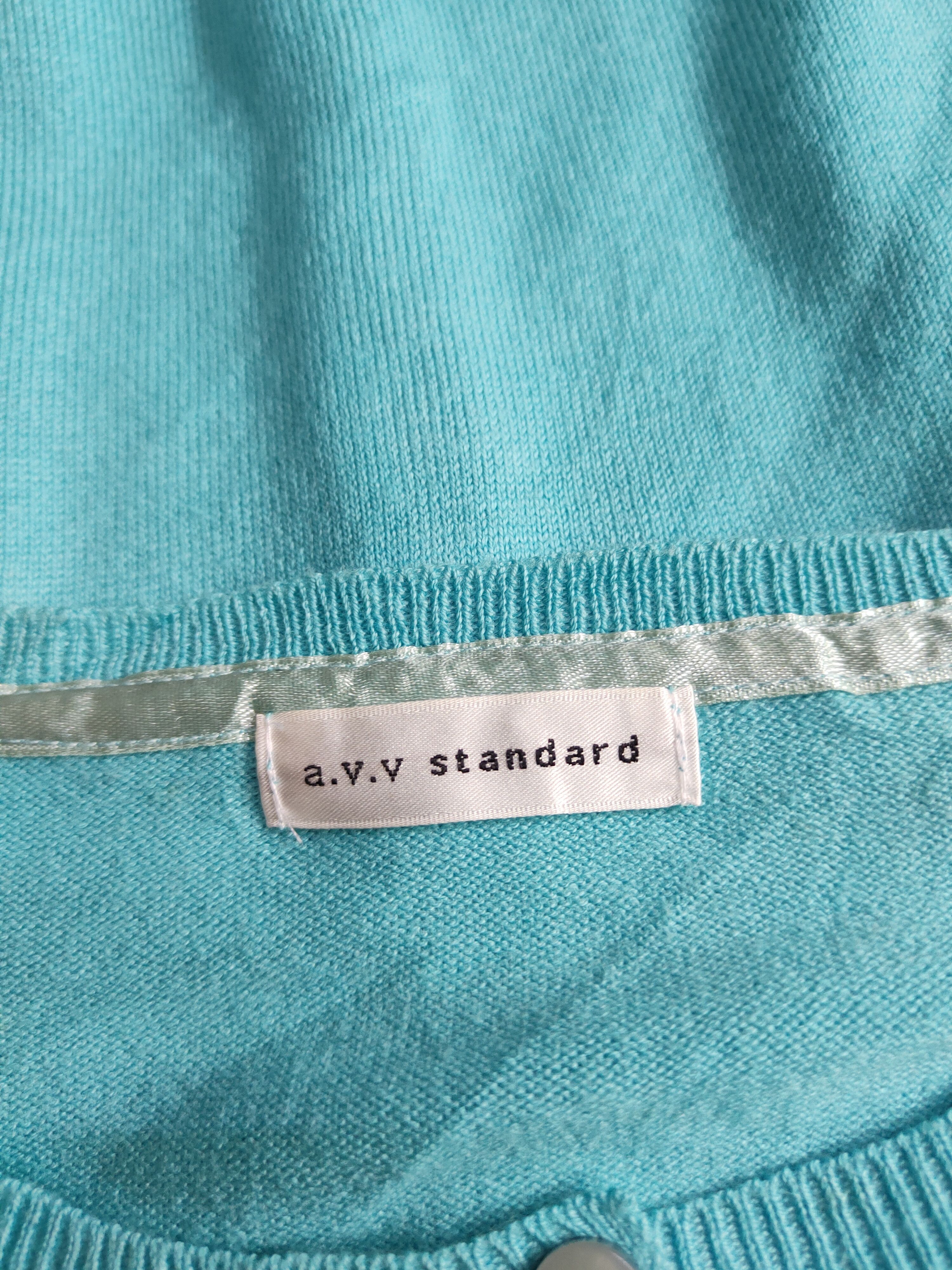 Japanese Brand a.v.v Standard Blue Cardigan knitwear japan vintage #S940 Size M / US 6-8 / IT 42-44 - 11 Thumbnail