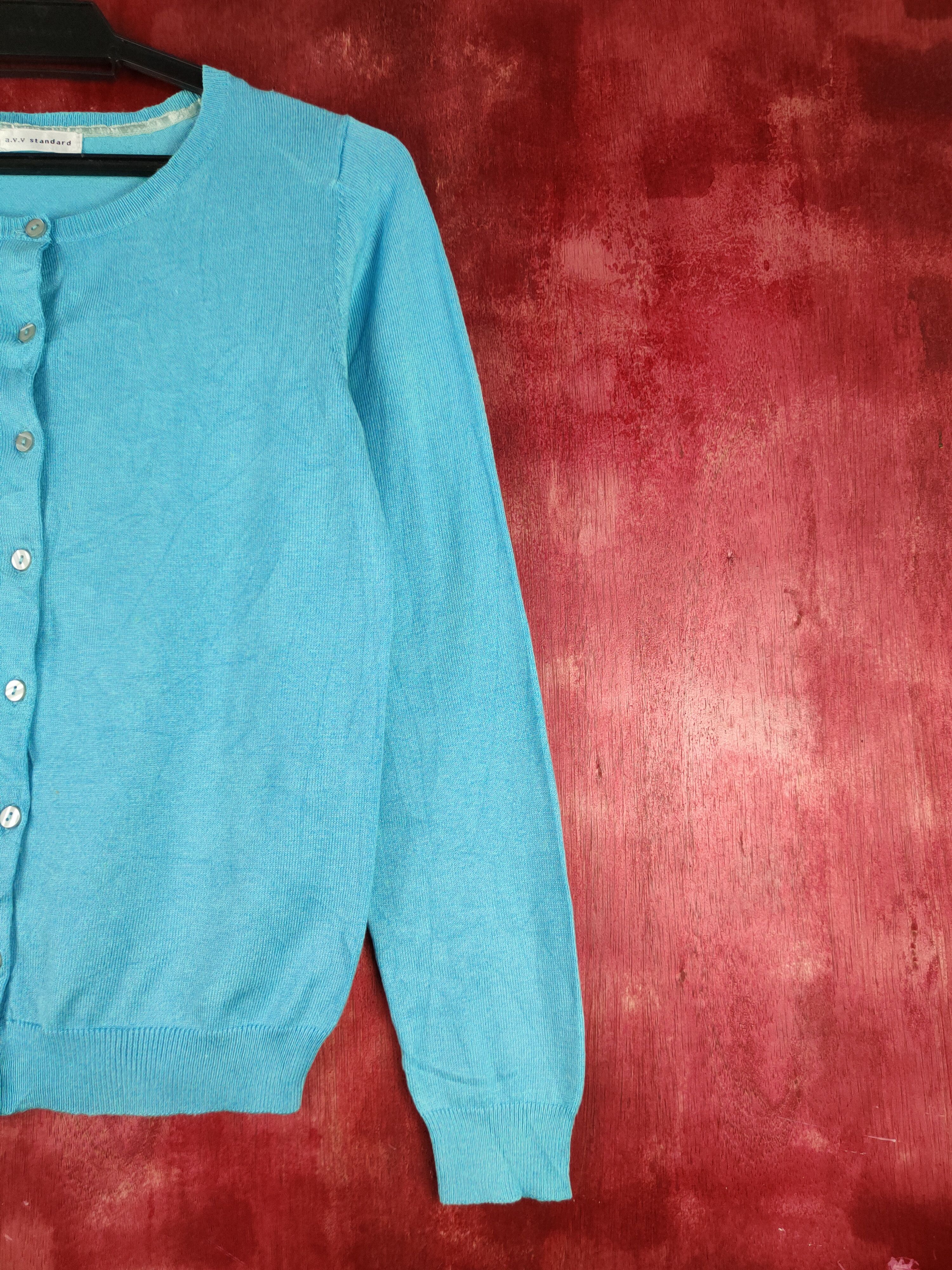 Japanese Brand a.v.v Standard Blue Cardigan knitwear japan vintage #S940 Size M / US 6-8 / IT 42-44 - 5 Thumbnail