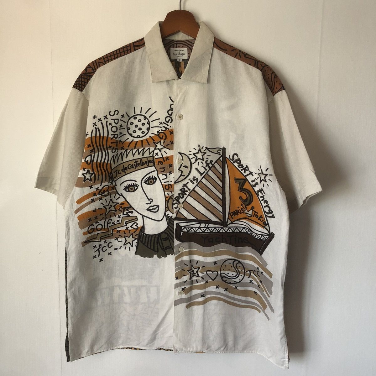 Jean Charles De Castelbajac Full Print JeanCharles De Castelbajac Sport Button Up Tee Size US L / EU 52-54 / 3 - 1 Thumbnail
