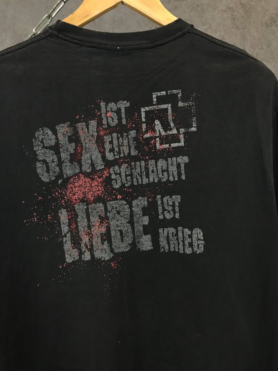 Band Tees Rammstein vintage rock band overprinted distressed tee Size US L / EU 52-54 / 3 - 6 Thumbnail
