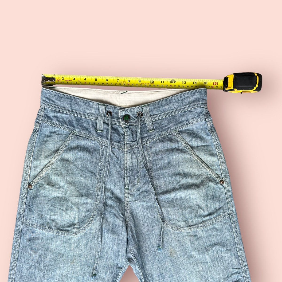 Edwin × Japanese Brand RARE EDWIN ECO FABRIC BANANA FIBER FATIGUE DENIM (30-31") Size US 31 - 25 Thumbnail