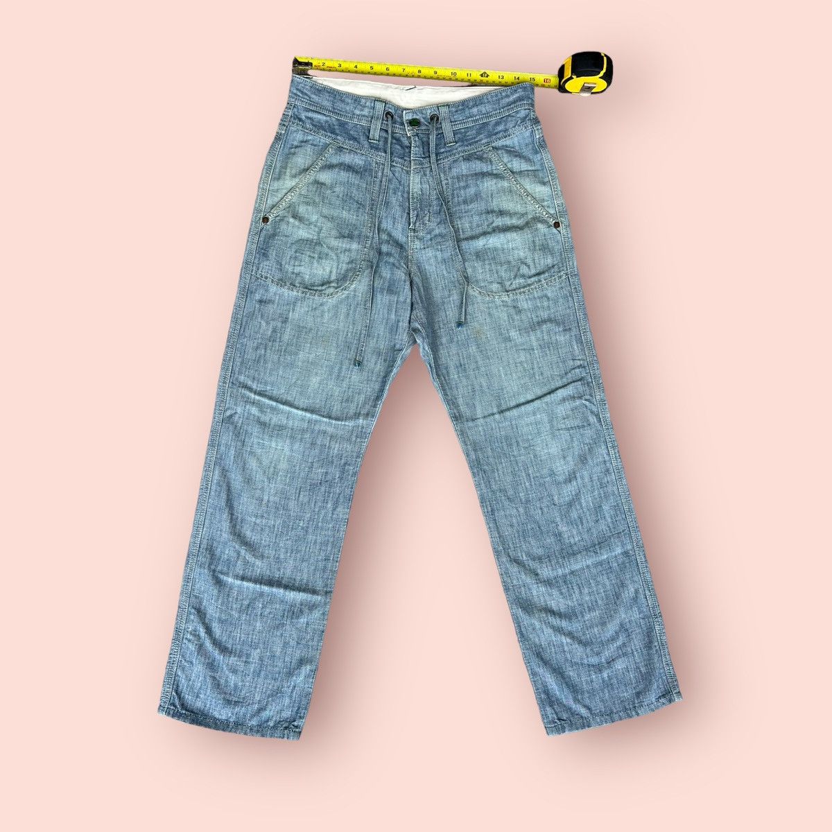 Edwin × Japanese Brand RARE EDWIN ECO FABRIC BANANA FIBER FATIGUE DENIM (30-31") Size US 31 - 24 Thumbnail
