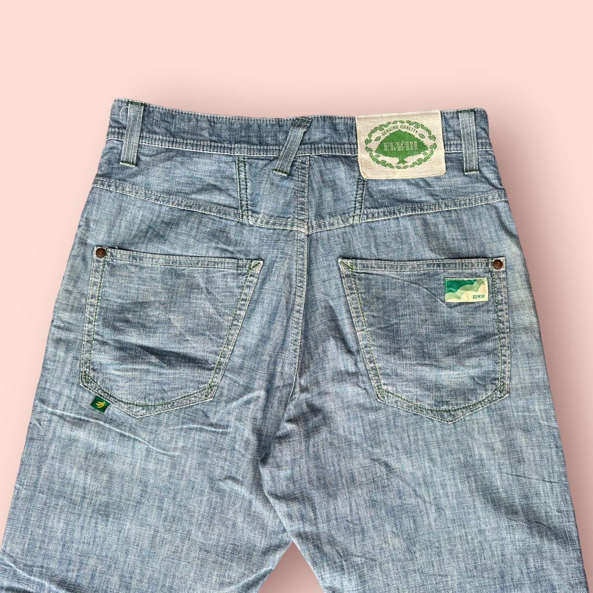 Edwin × Japanese Brand RARE EDWIN ECO FABRIC BANANA FIBER FATIGUE DENIM (30-31") Size US 31 - 20 Thumbnail