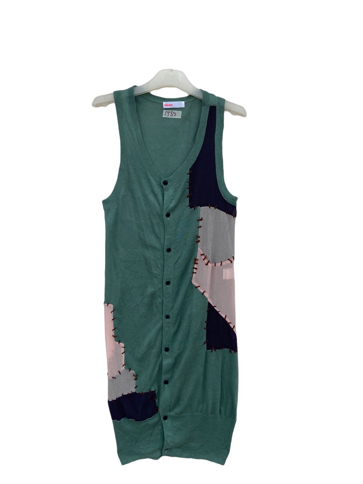 Ne-Net Ne-Net Patchwork Style Sleeveless Long Cardigan Size S / US 4 / IT 40 - 1 Thumbnail