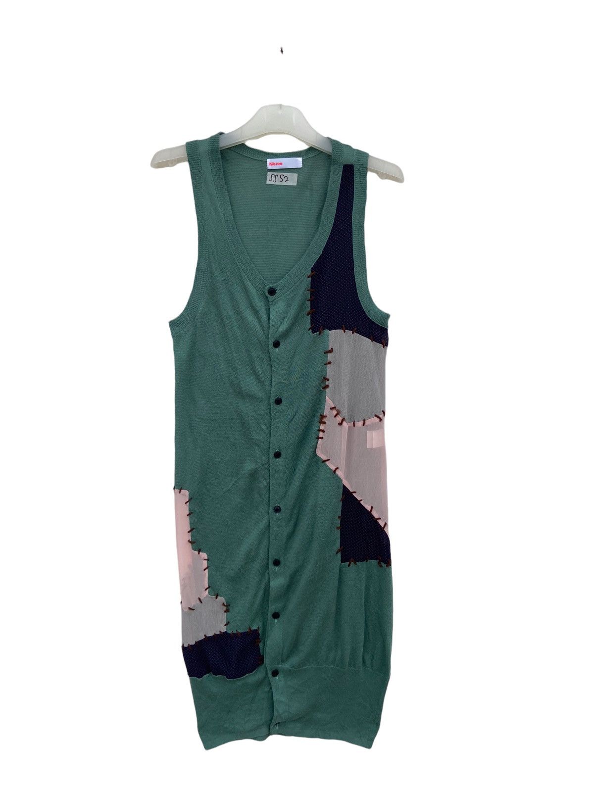Ne-Net Ne-Net Patchwork Style Sleeveless Long Cardigan Size S / US 4 / IT 40 - 2 Thumbnail