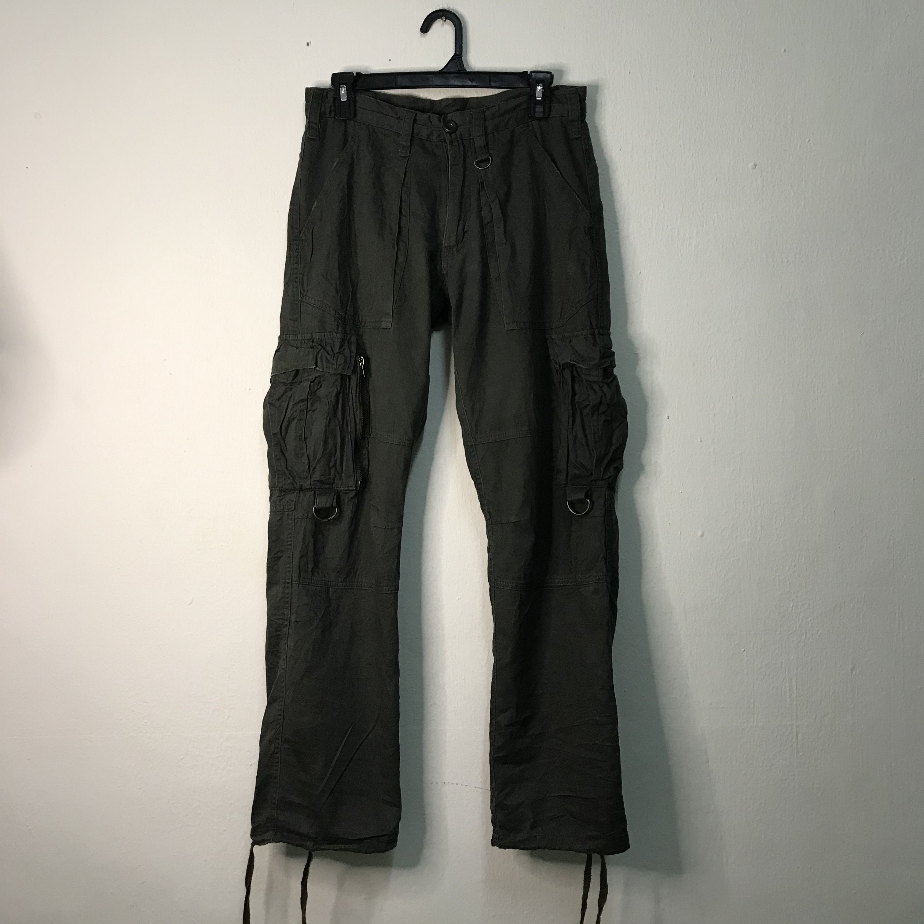 image of Designer Zerosail Multipocket Cargo Pants in Army Green, Men's (Size 32)