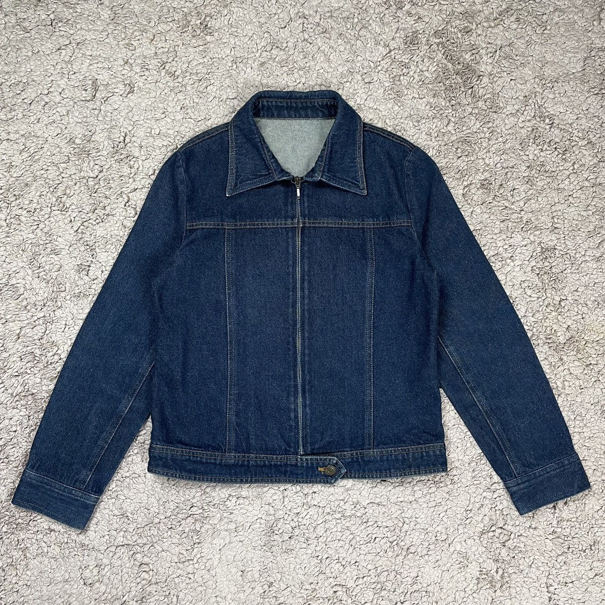 image of Denim Jacket x Vintage Aspiri Japan Denim Zipper Jacket in Blue Jean, Women's (Size Small)