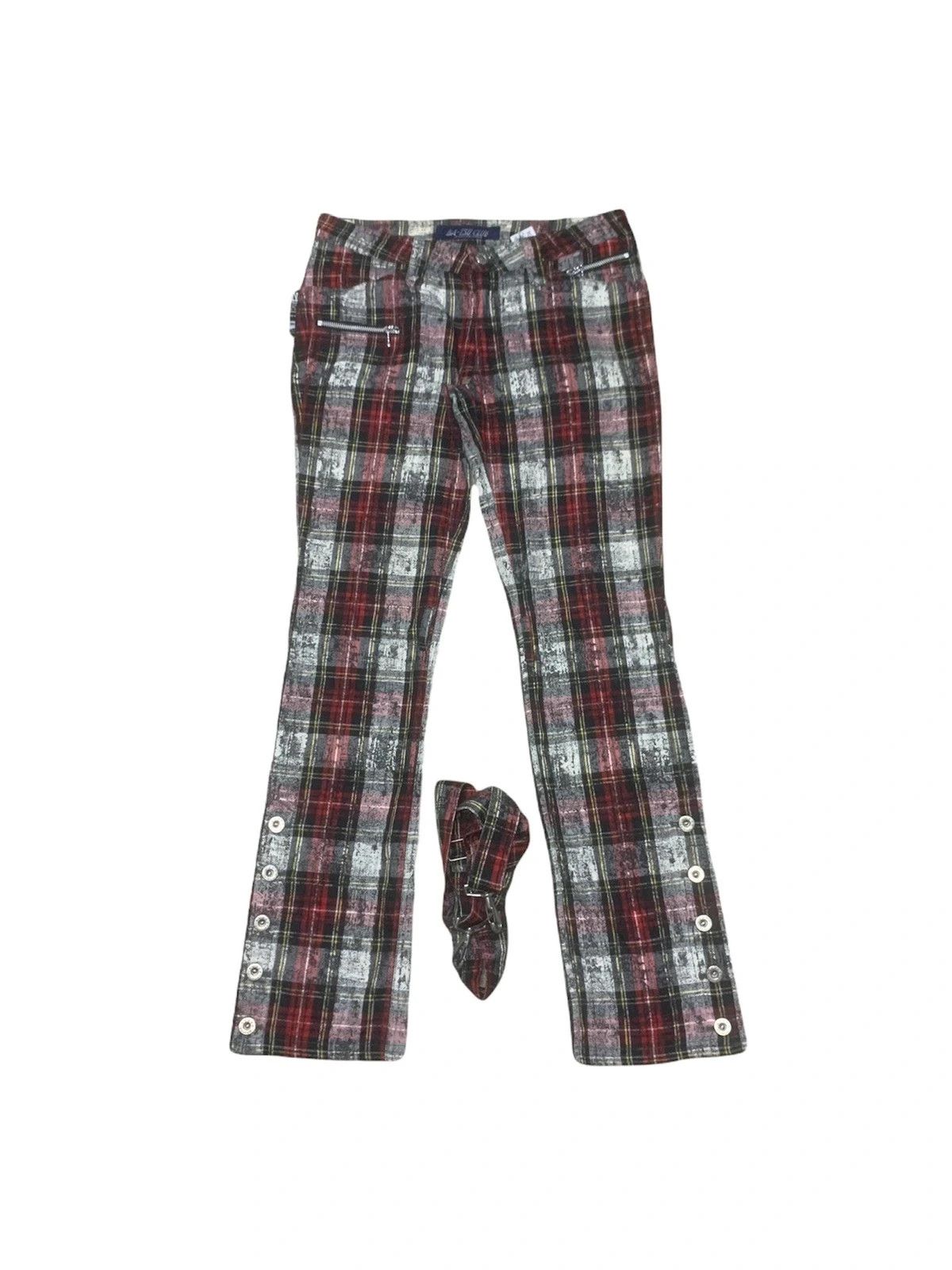 image of Hysteric Glamour Ba-Tsu Club Seditionaries Punk Rock Styles Bondage Pants in Red Tartan (Size 30)