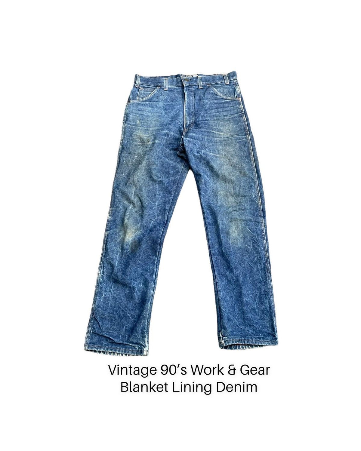 Vintage Vintage 90’s Work N Gear Blancket Lining Denim Size US 34 / EU 50 - 1 Thumbnail