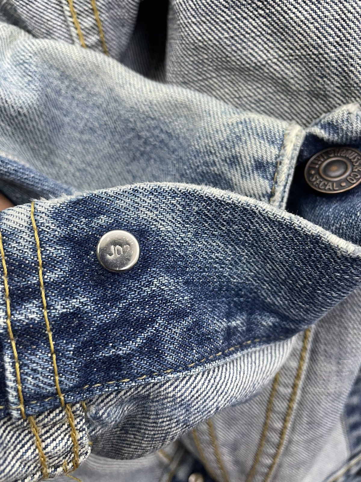 Levi's 🔥Rare Vintage Levi's Model 71557 Big E Denim Jacket Size US XXS / EU 40 - 13 Thumbnail