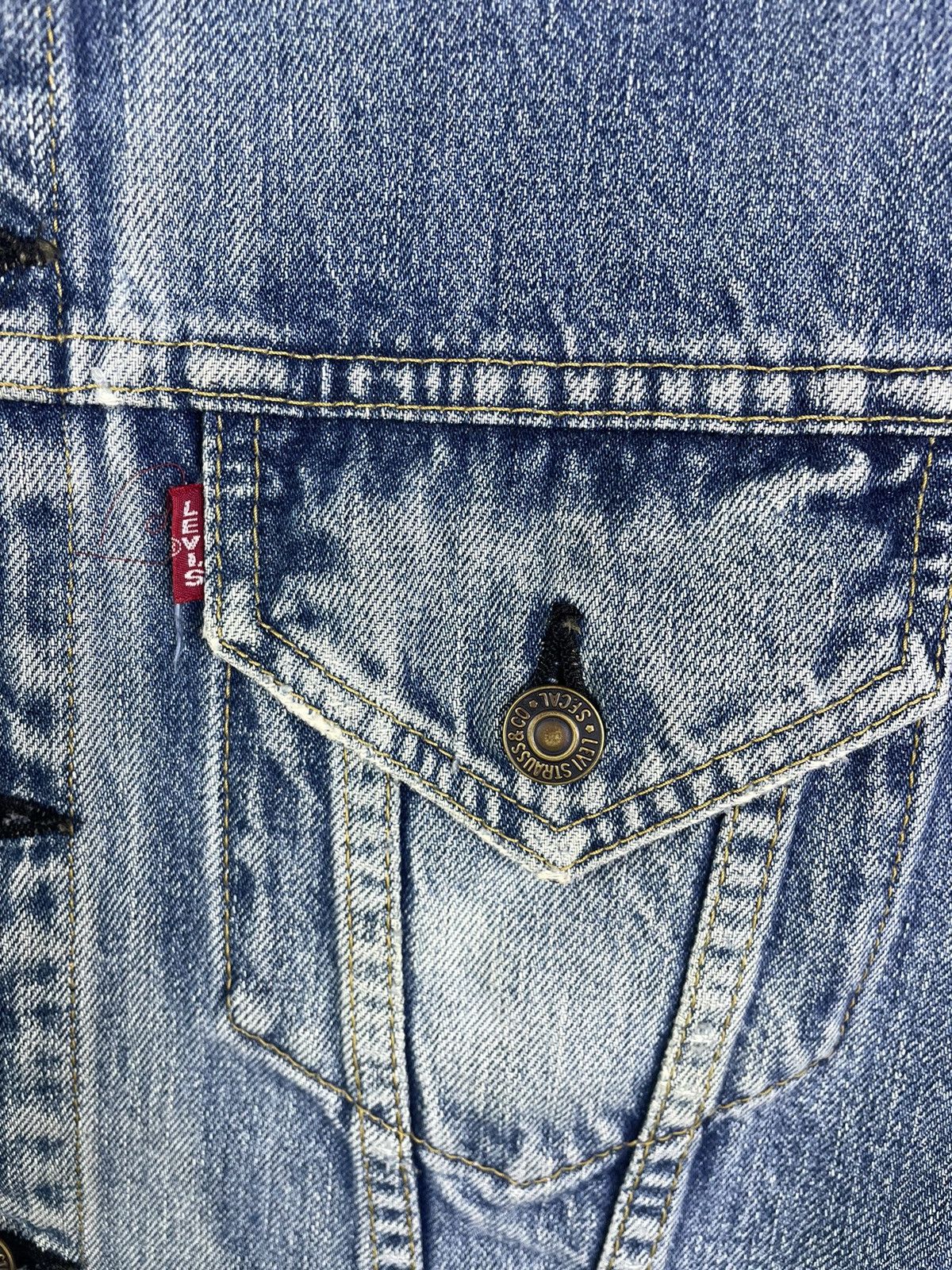 Levi's 🔥Rare Vintage Levi's Model 71557 Big E Denim Jacket Size US XXS / EU 40 - 9 Thumbnail