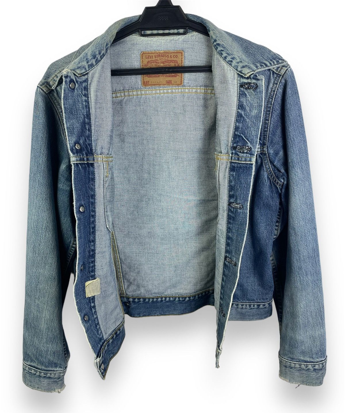 Levi's 🔥Rare Vintage Levi's Model 71557 Big E Denim Jacket Size US XXS / EU 40 - 14 Thumbnail