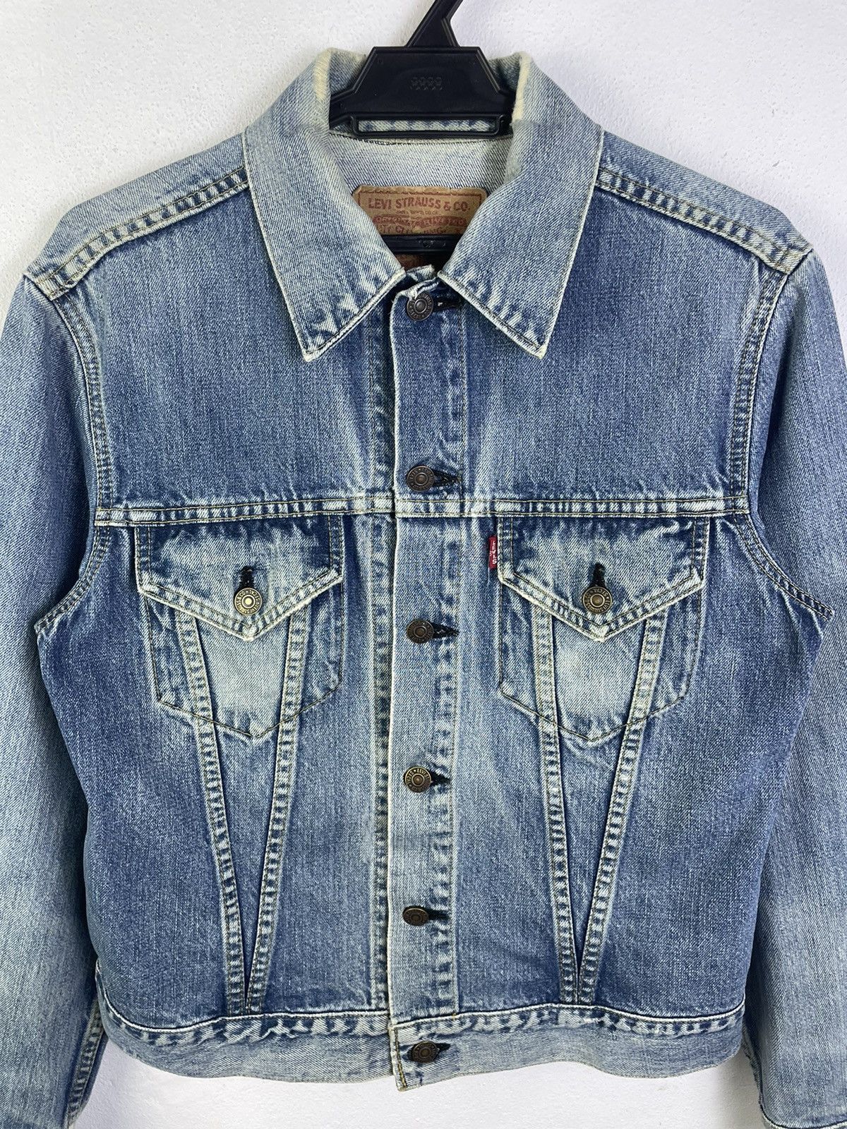 Levi's 🔥Rare Vintage Levi's Model 71557 Big E Denim Jacket Size US XXS / EU 40 - 8 Thumbnail