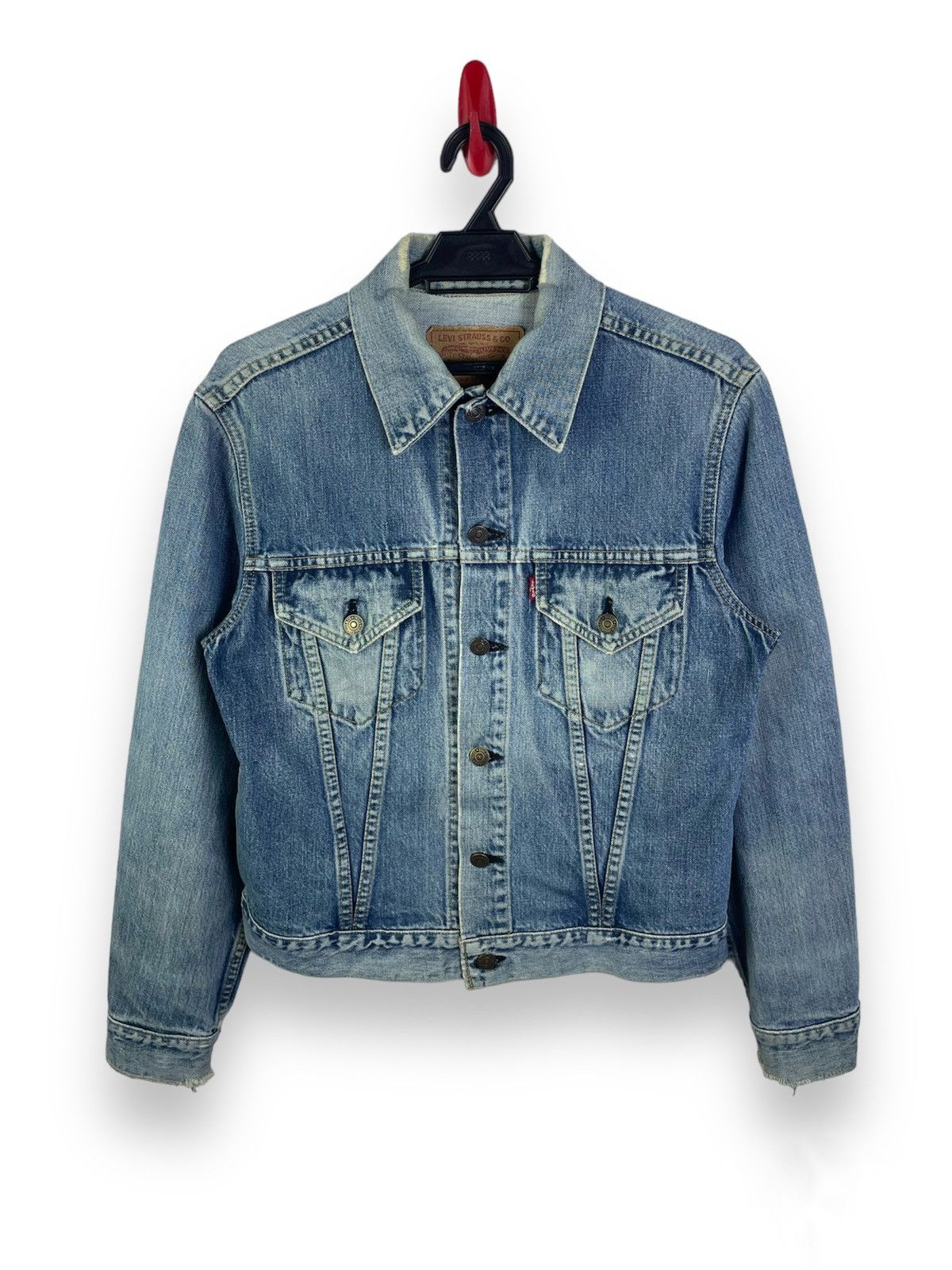 Levi's 🔥Rare Vintage Levi's Model 71557 Big E Denim Jacket Size US XXS / EU 40 - 1 Thumbnail