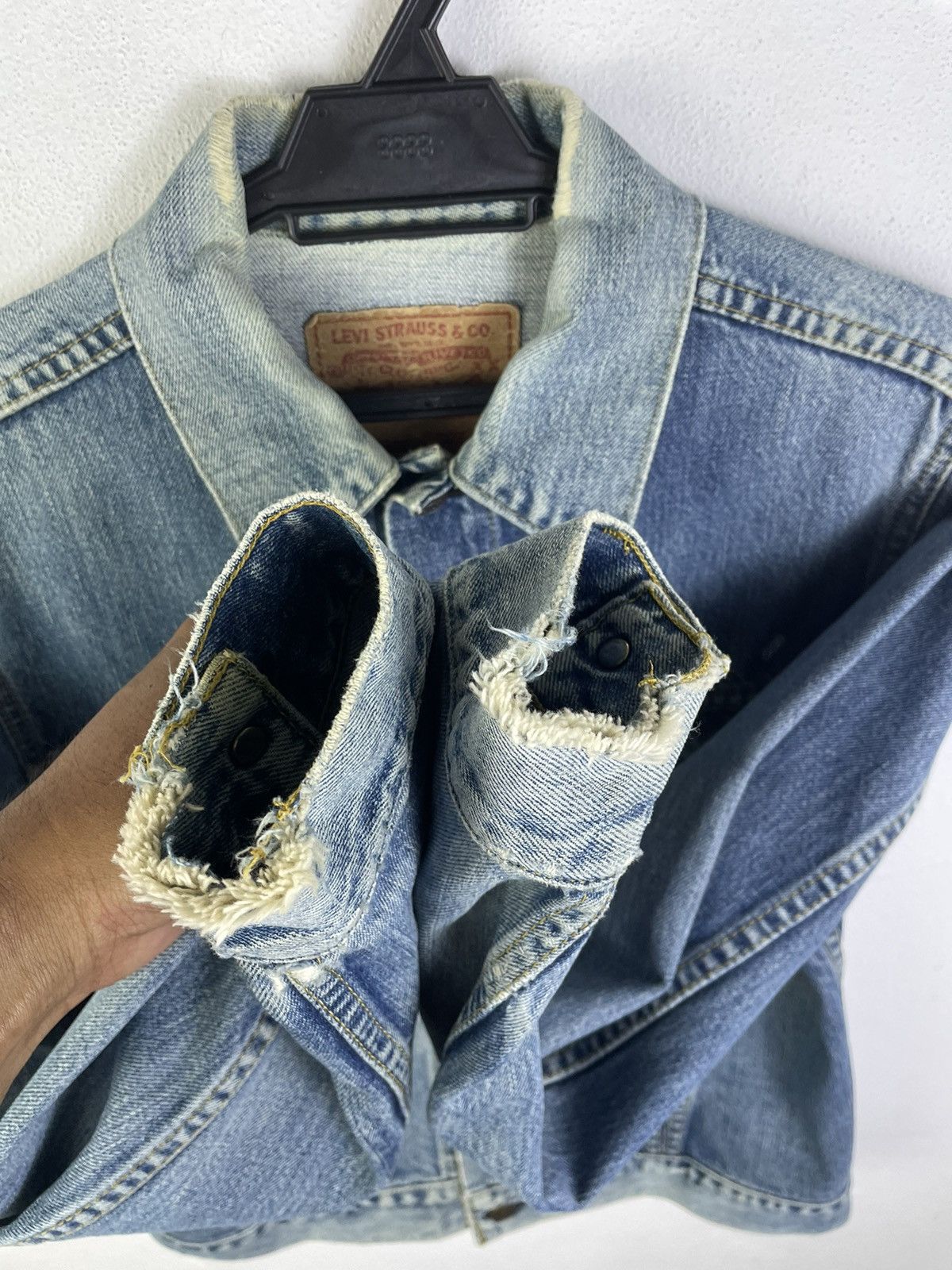Levi's 🔥Rare Vintage Levi's Model 71557 Big E Denim Jacket Size US XXS / EU 40 - 12 Thumbnail