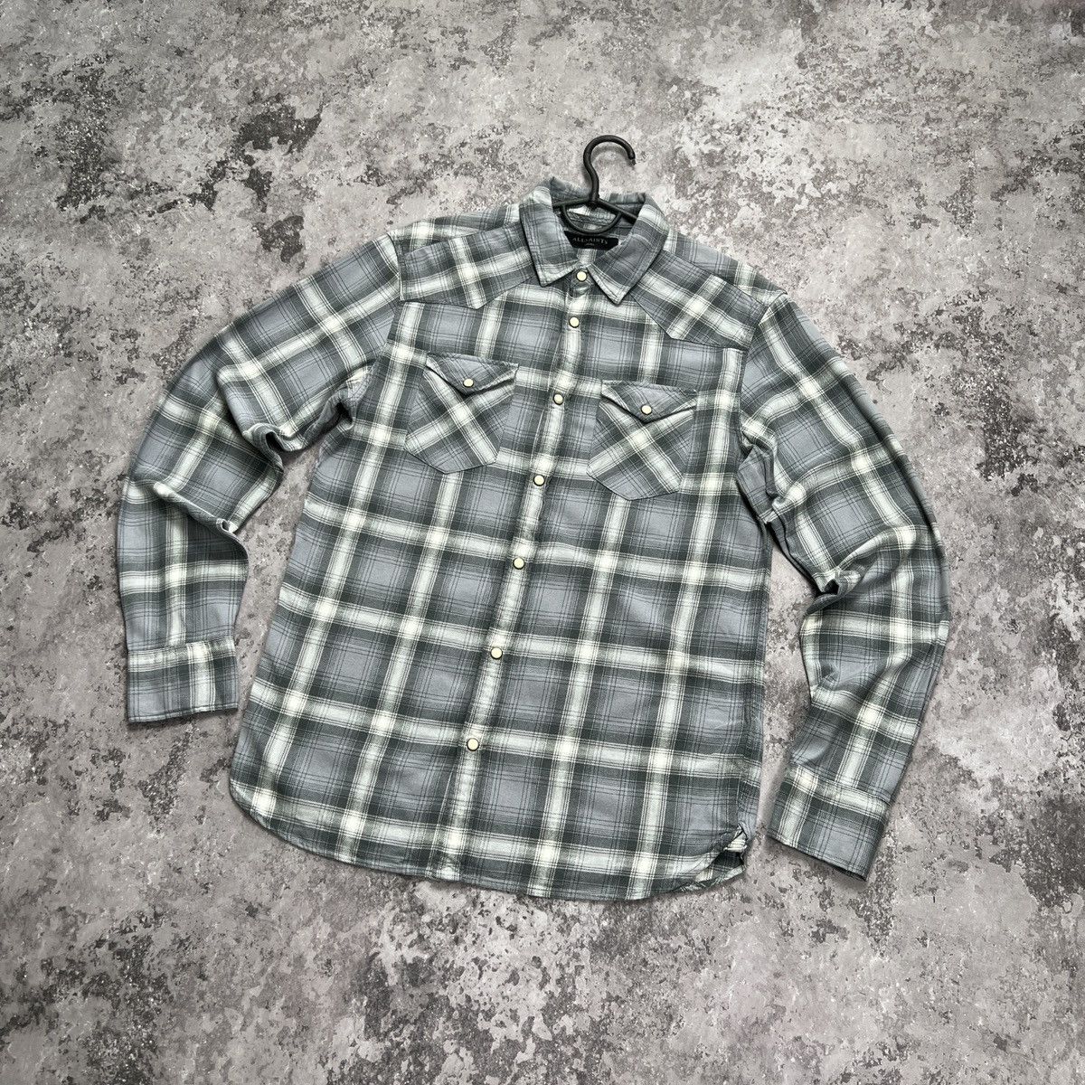 Allsaints × Vintage Allsaints Checkered Flannel Shirt Size US S / EU 44-46 / 1 - 1 Thumbnail
