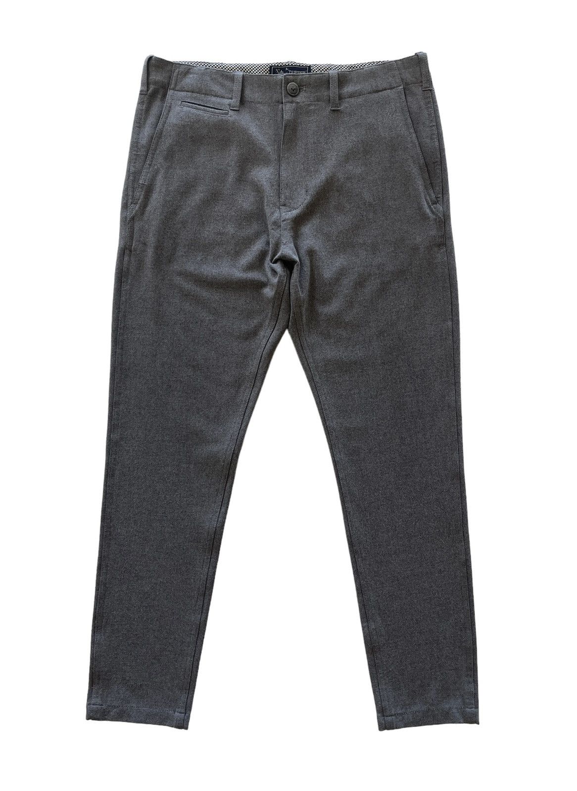 Wool Grey Cropped Trousers Pants