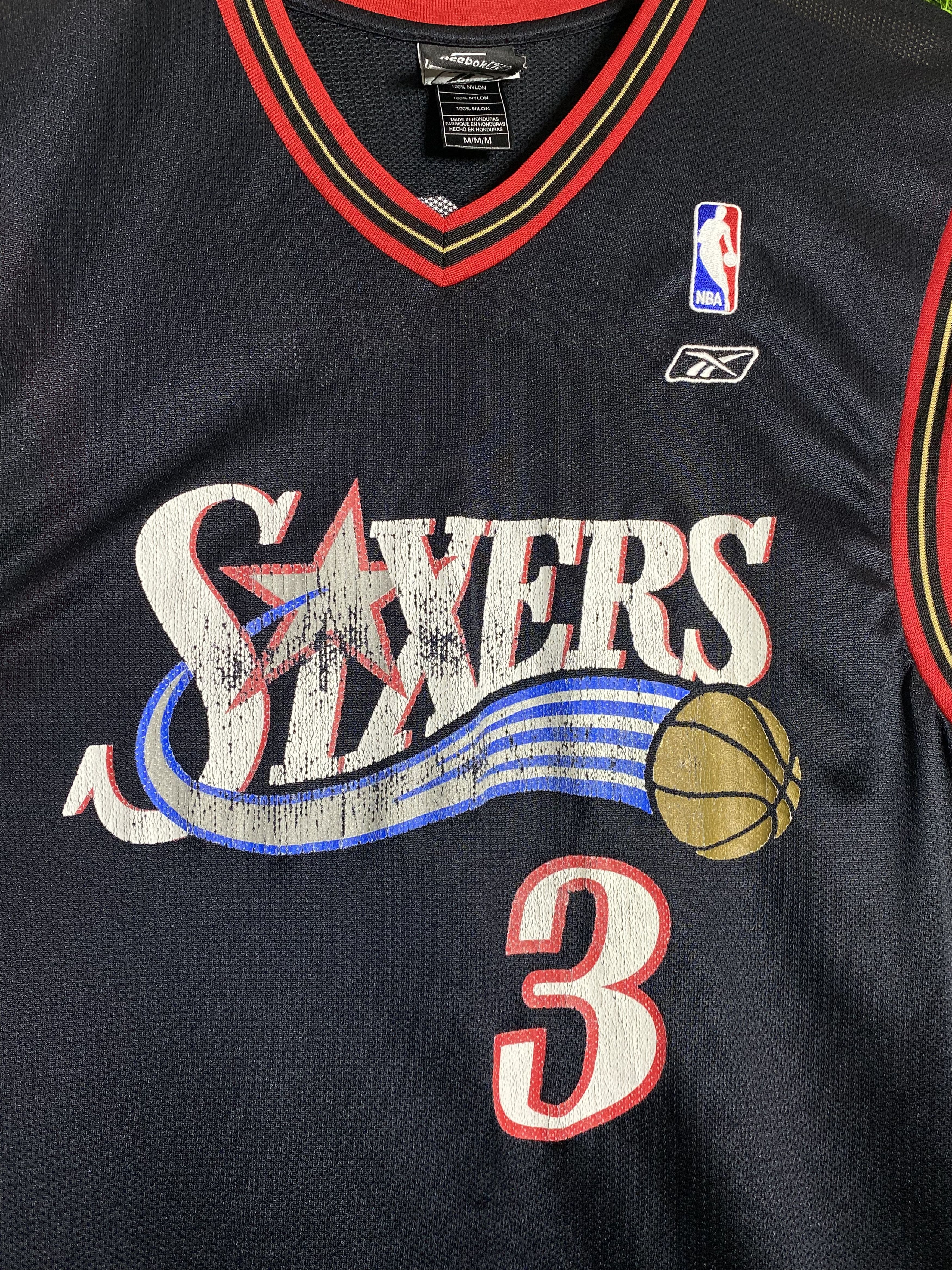 Reebok 💥Vintage Sixers Allen Iverson NBA Reebok Jersey Size US M / EU 48-50 / 2 - 7 Thumbnail