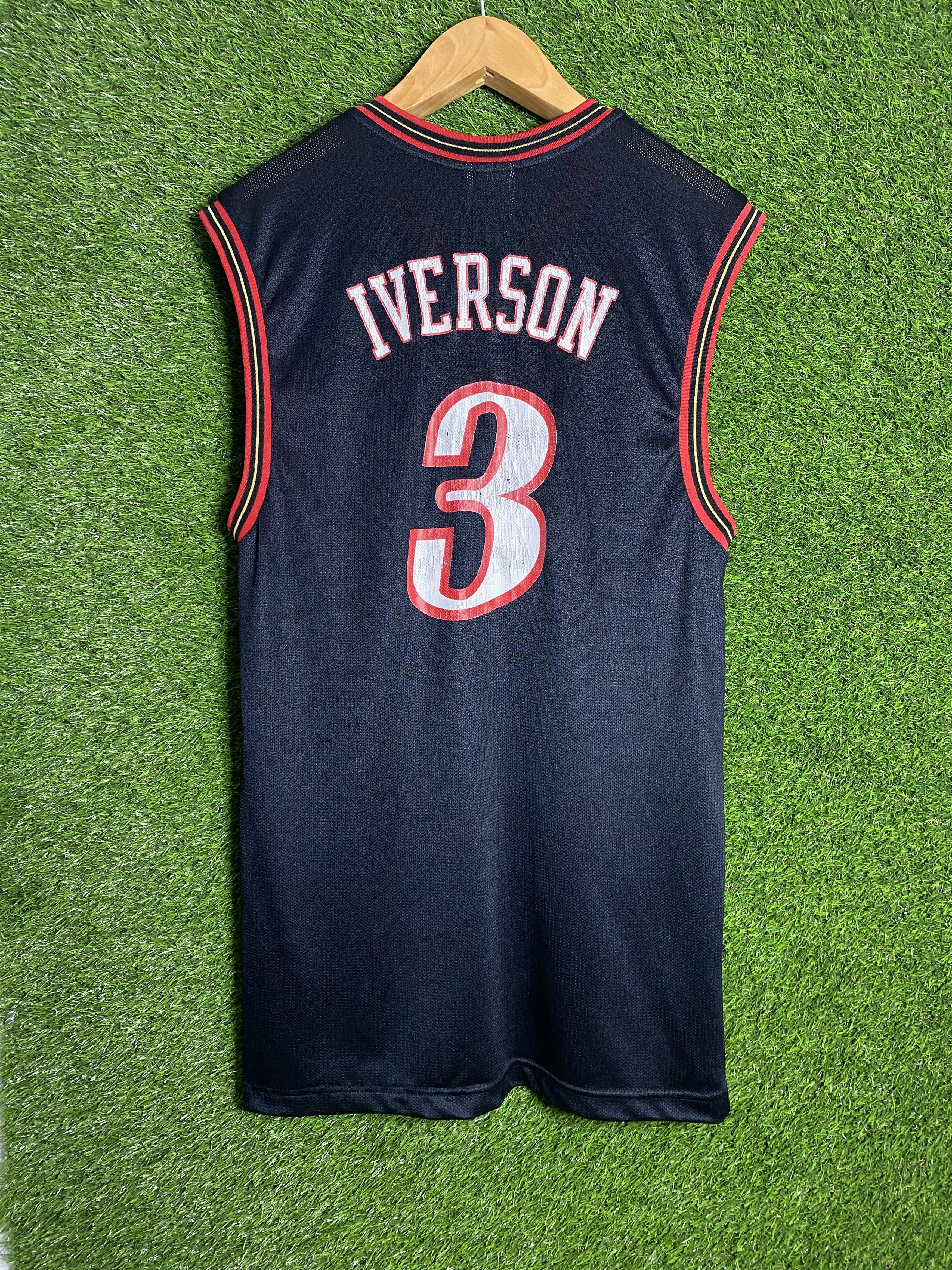 Reebok 💥Vintage Sixers Allen Iverson NBA Reebok Jersey Size US M / EU 48-50 / 2 - 2 Thumbnail
