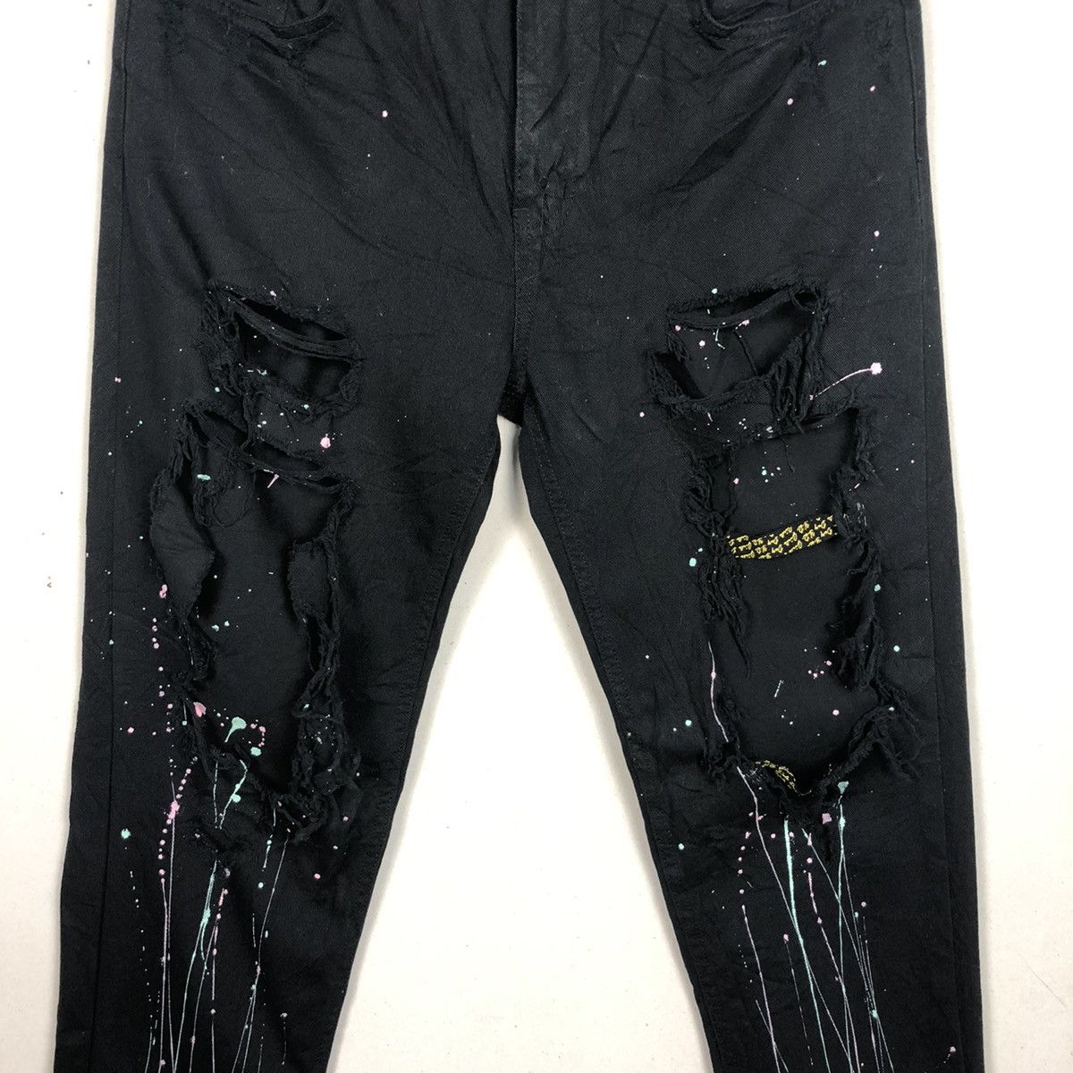 If Six Was Nine × Seditionaries Destroyed Trash Jeans Punk Seditionaries Paint Split Denim Size US 34 / EU 50 - 3 Thumbnail