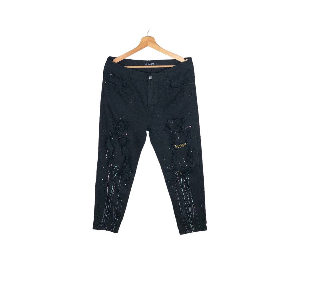 If Six Was Nine × Seditionaries Destroyed Trash Jeans Punk Seditionaries Paint Split Denim Size US 34 / EU 50 - 1 Thumbnail