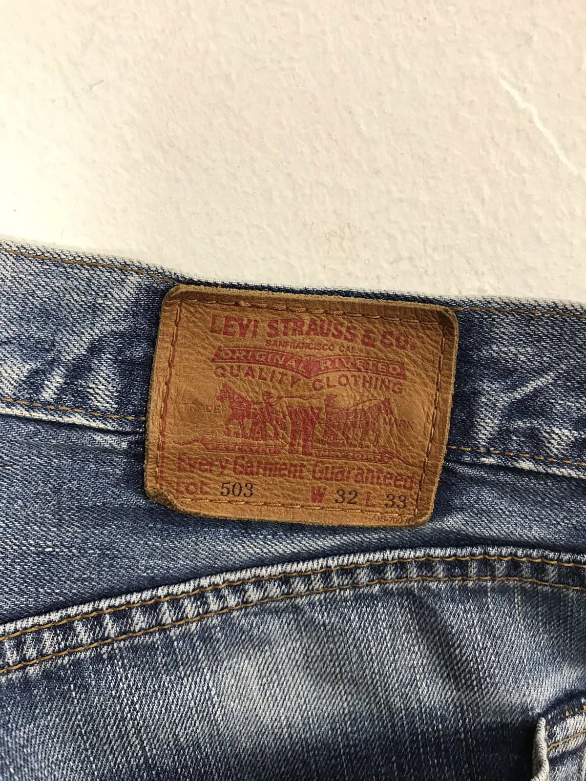 Japanese Brand × Levi's Vintage Clothing × Vintage Vintage Levis Lot 503 Distressed denim Jeans Size US 32 / EU 48 - 13 Thumbnail