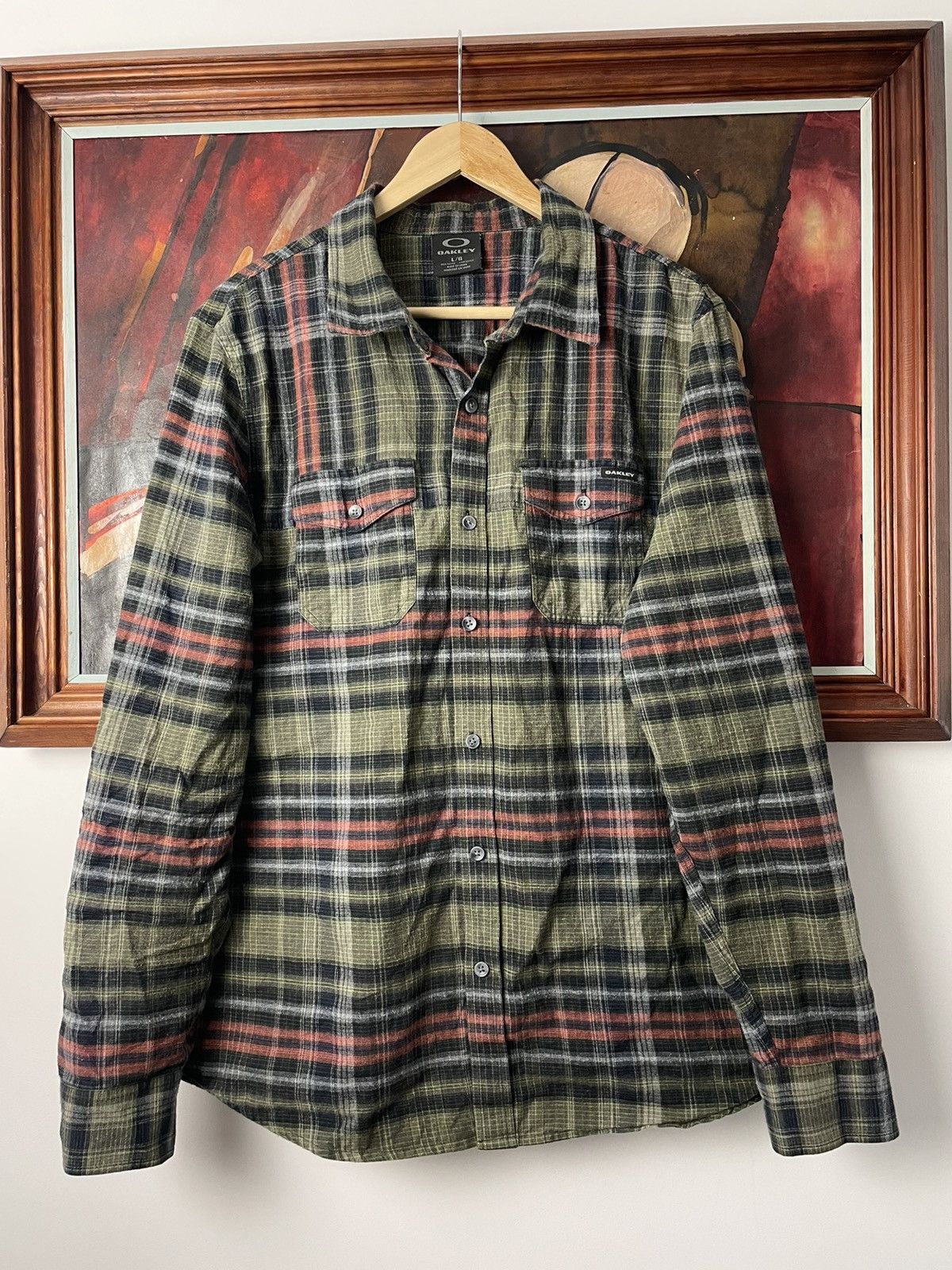 Oakley Vintage Button Up Checkered Shirt Rare Skate Surf