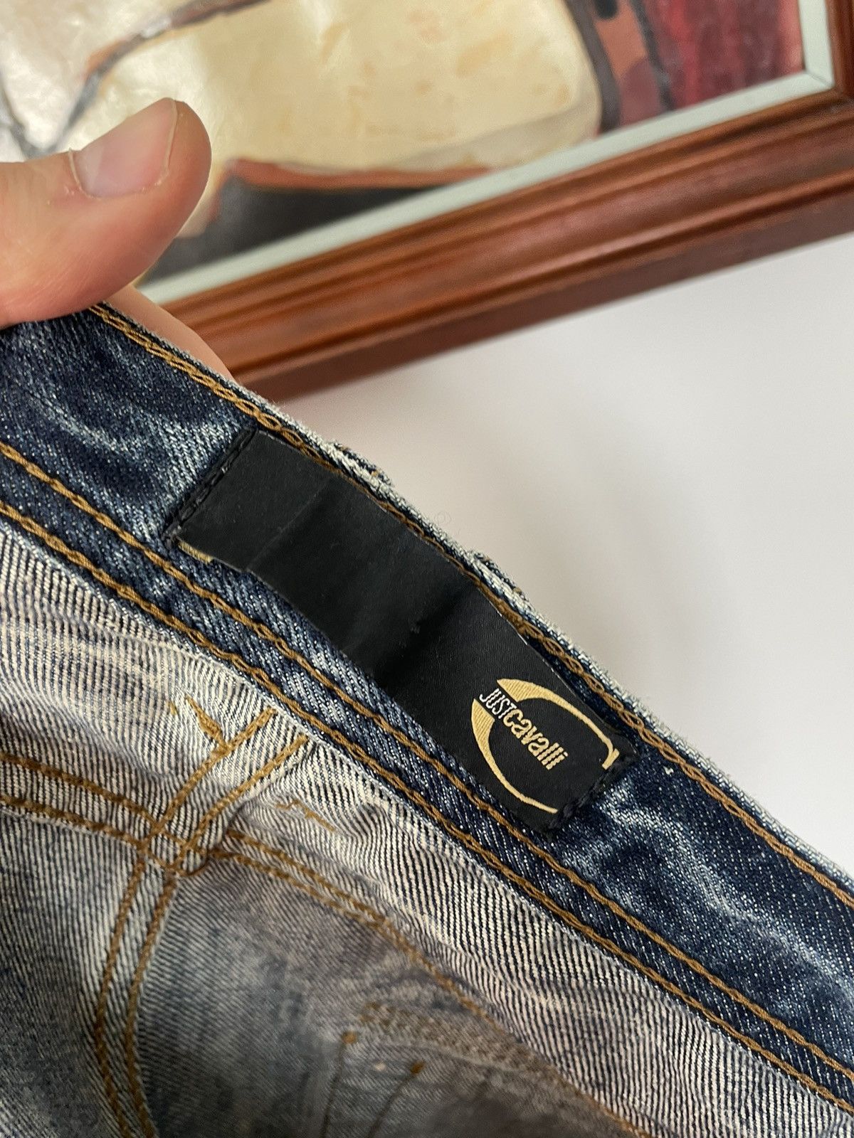 Just Cavalli Just Cavalli Vintage Y2k Distressed Denim Jeans Designer Size US 33 - 6 Thumbnail