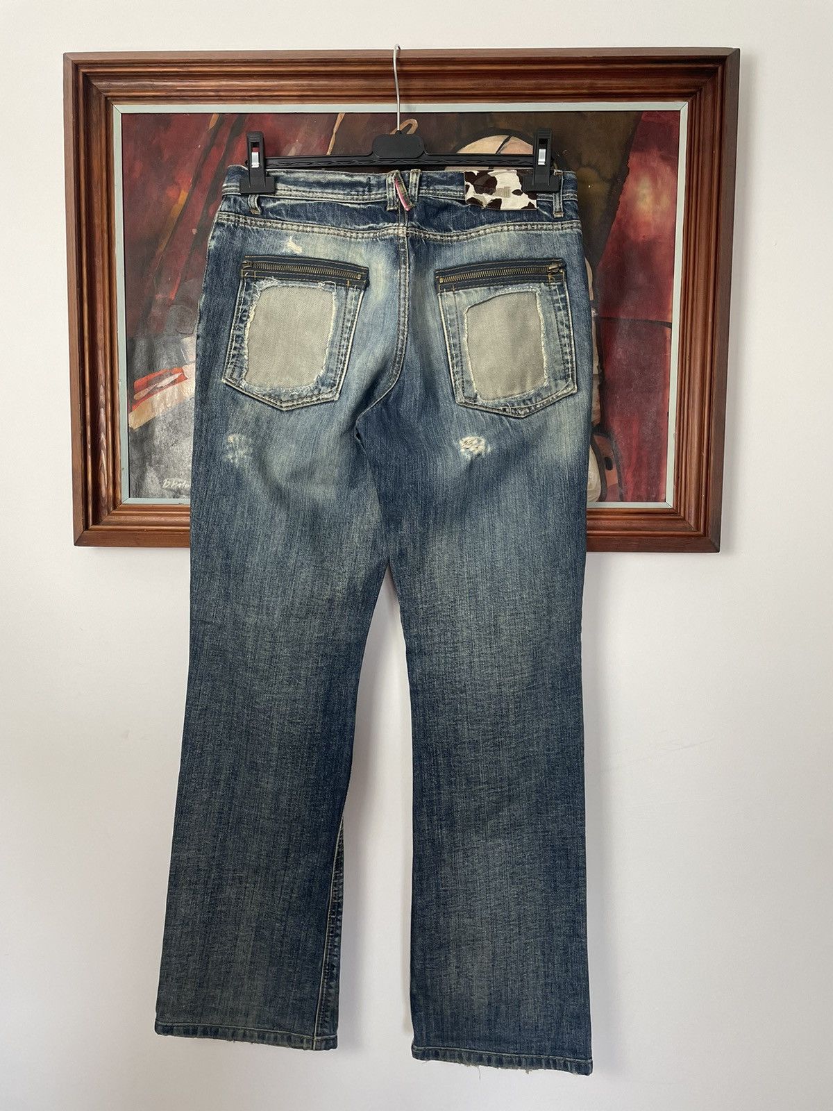 Just Cavalli Just Cavalli Vintage Y2k Distressed Denim Jeans Designer Size US 33 - 1 Thumbnail