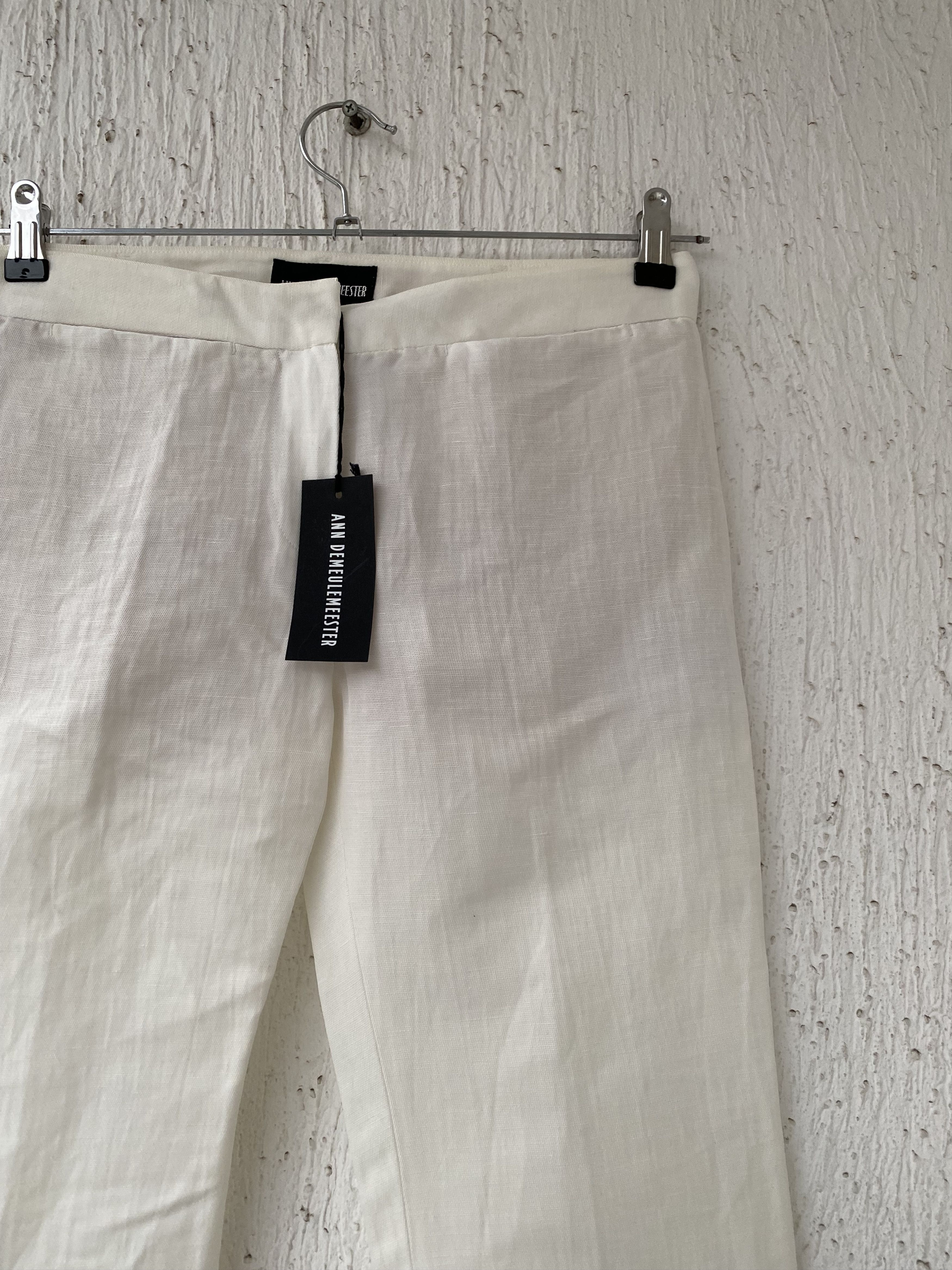 Ann Demeulemeester BNWT white linen blend pant Size 25" / US 0 / IT 36 - 2 Thumbnail