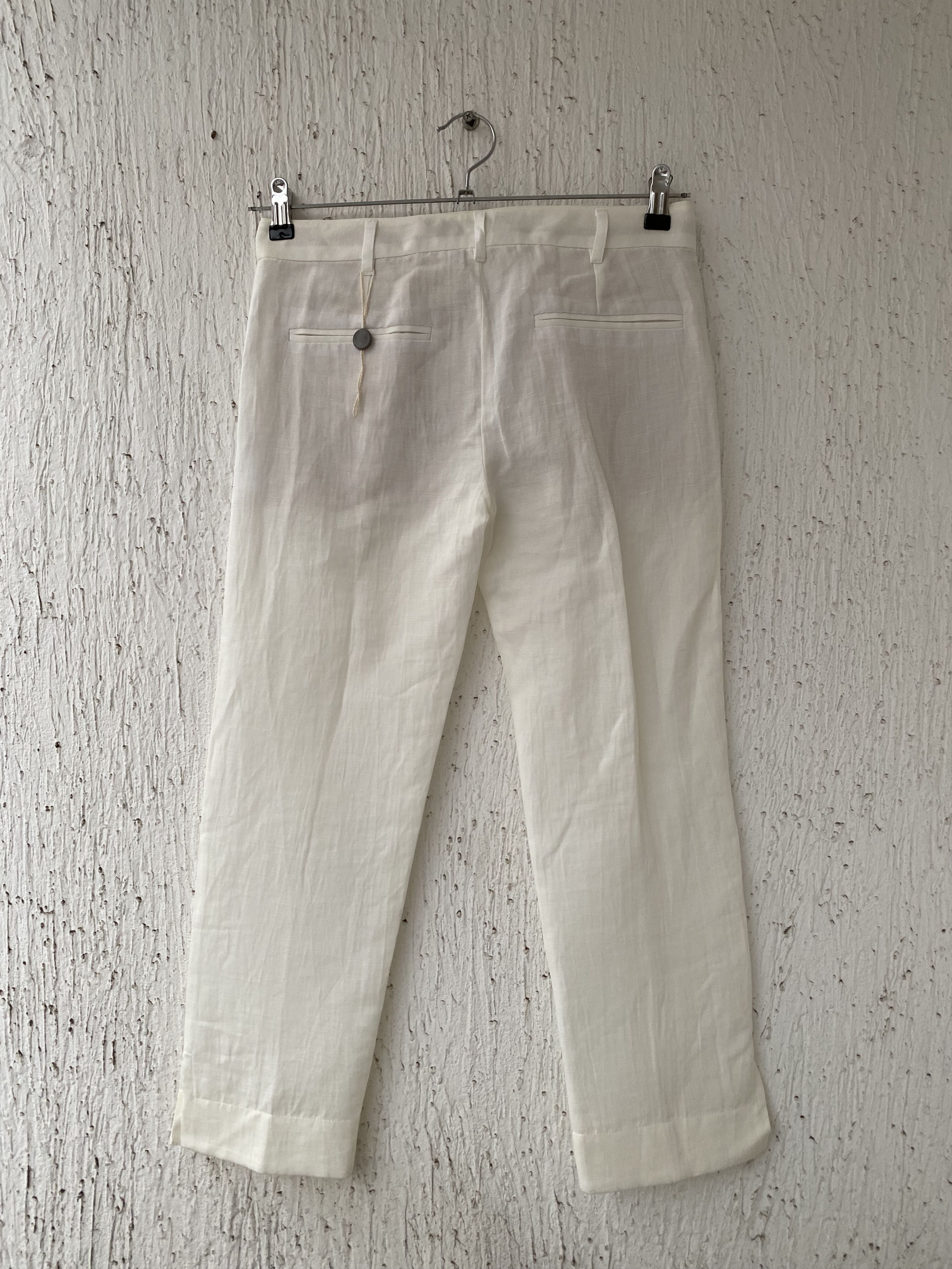 Ann Demeulemeester BNWT white linen blend pant Size 25" / US 0 / IT 36 - 3 Thumbnail