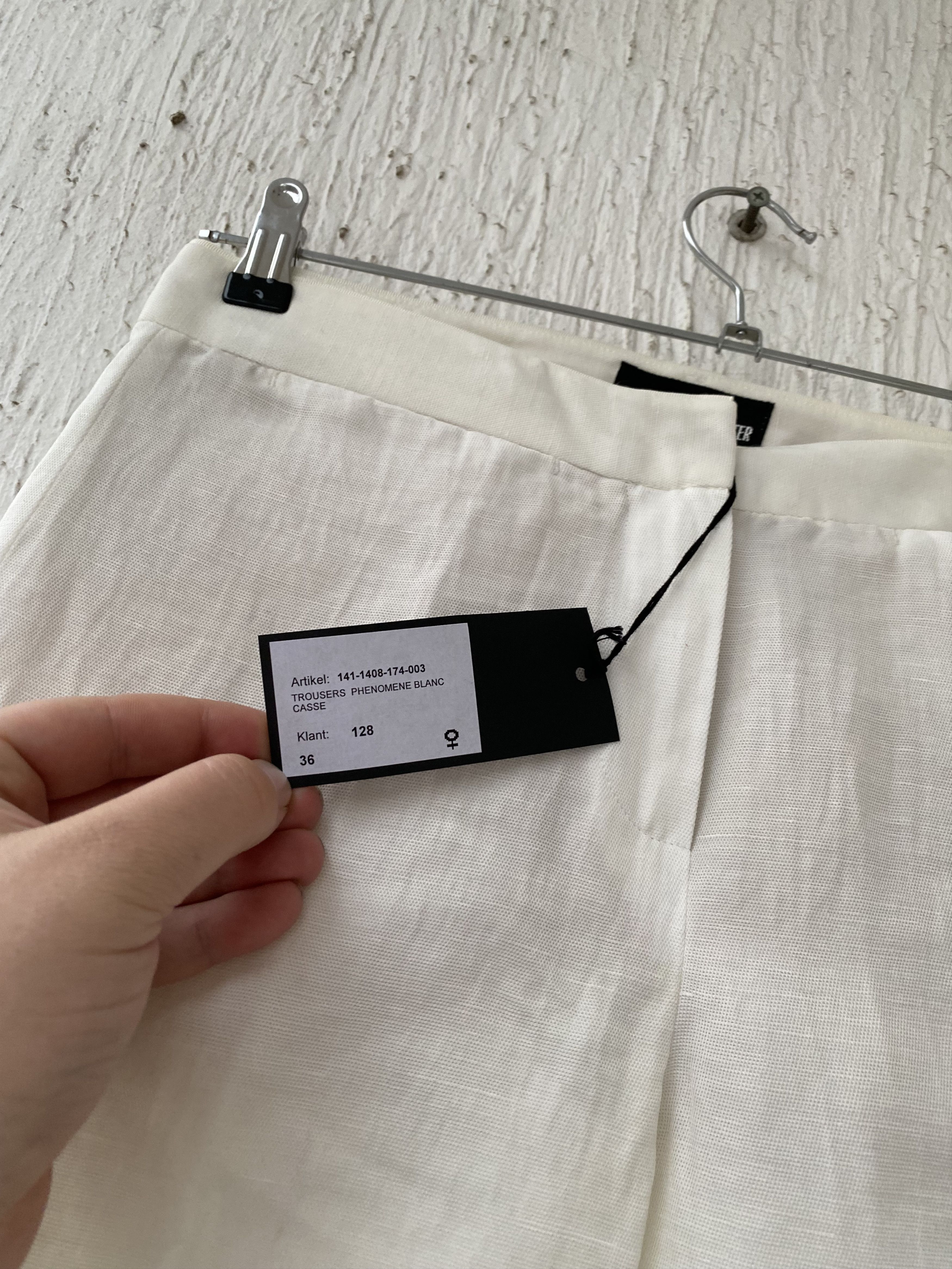 Ann Demeulemeester BNWT white linen blend pant Size 25" / US 0 / IT 36 - 5 Thumbnail