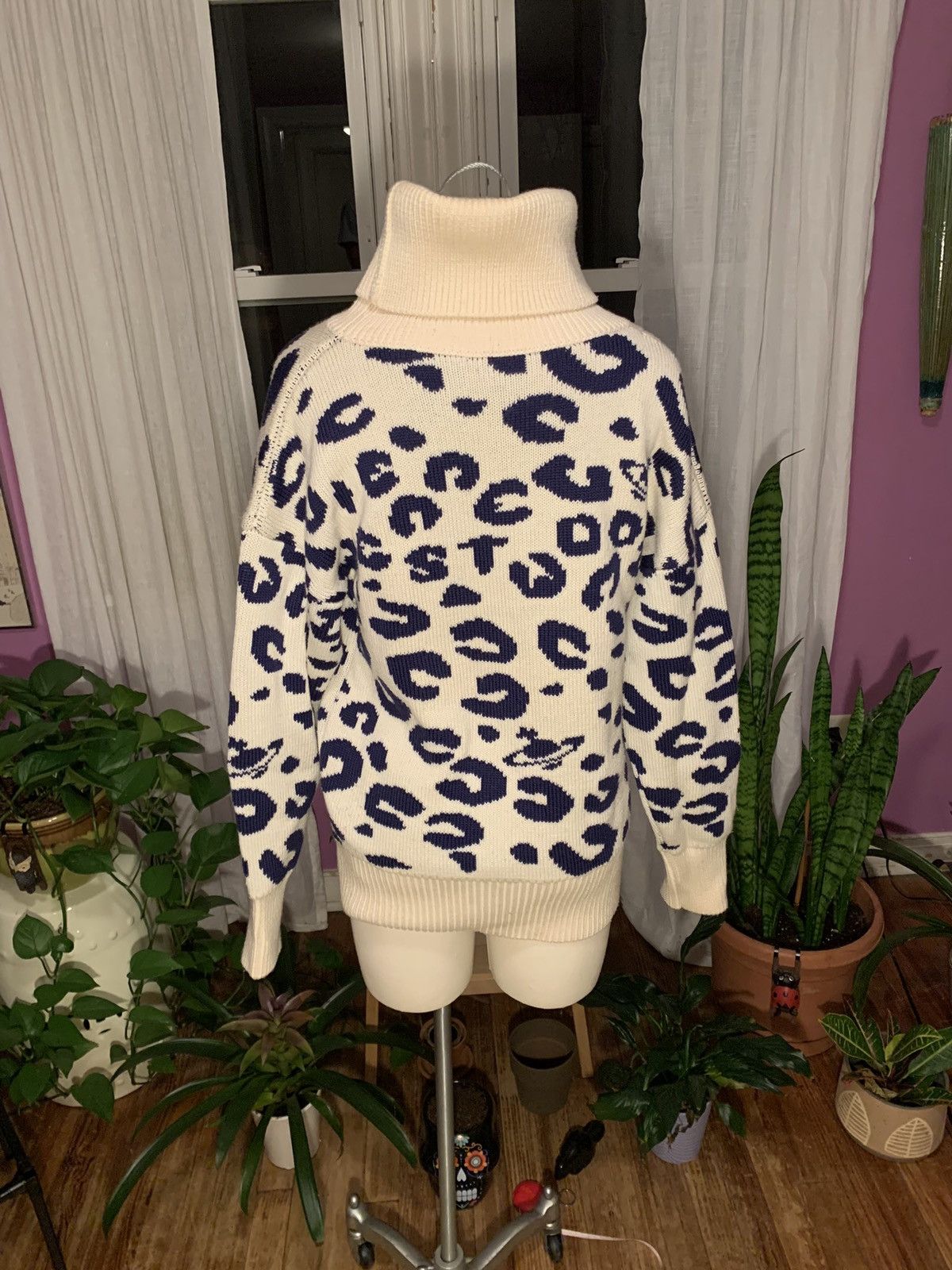 Vintage × Vivienne Westwood Rare archival runway logo leopard turtleneck Size US L / EU 52-54 / 3 - 3 Thumbnail