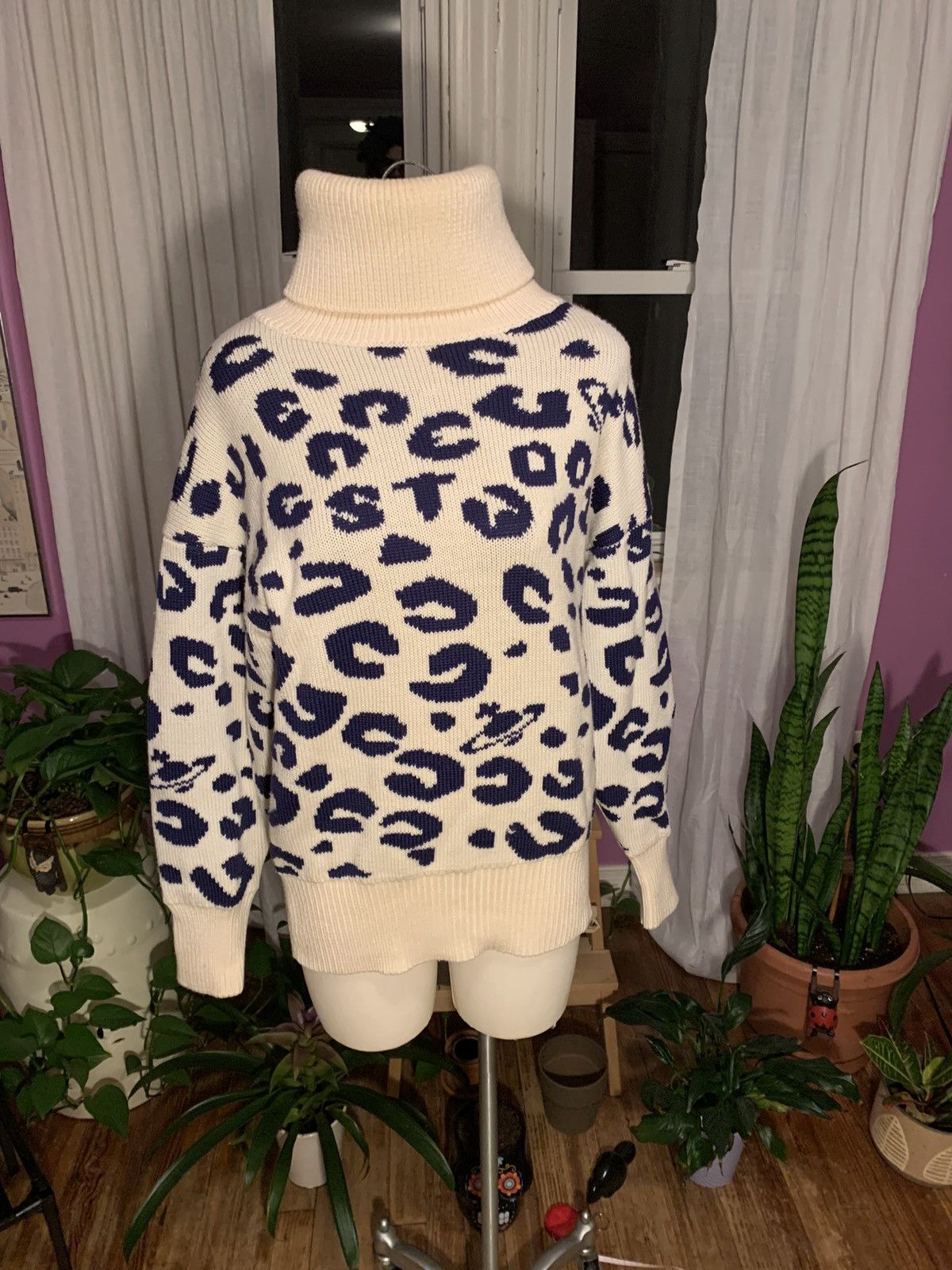 Vintage × Vivienne Westwood Rare archival runway logo leopard turtleneck Size US L / EU 52-54 / 3 - 1 Thumbnail