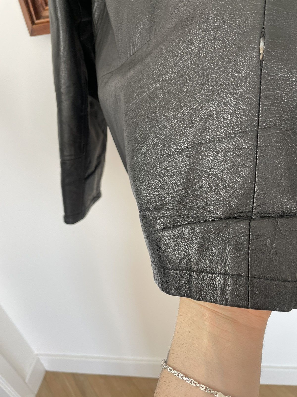 Leather Vintage Genuine Real Leather Jacket High Quality Rock Punk Size US XL / EU 56 / 4 - 8 Thumbnail